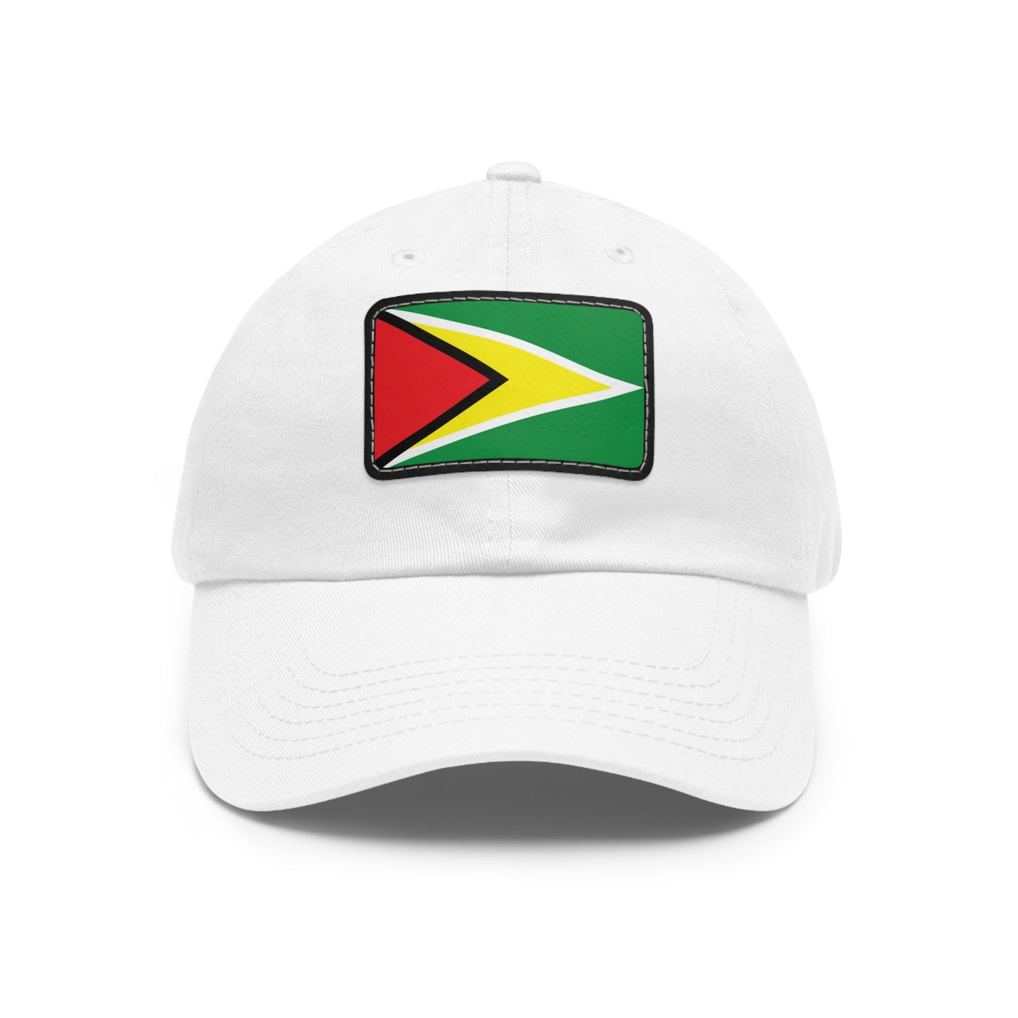 Flag Village Guyana Flag Hat Cap with Leather Patch