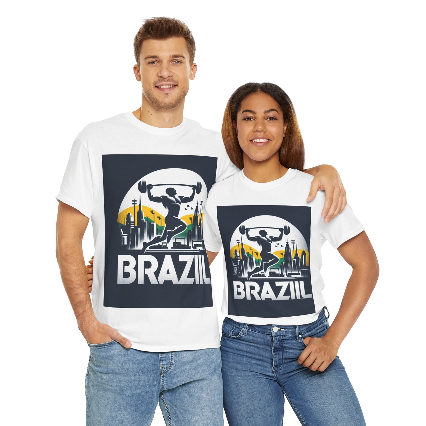 Flag Village Brazil Sporting Flag T-SHIRT Heavy Cotton Tee BRA0003