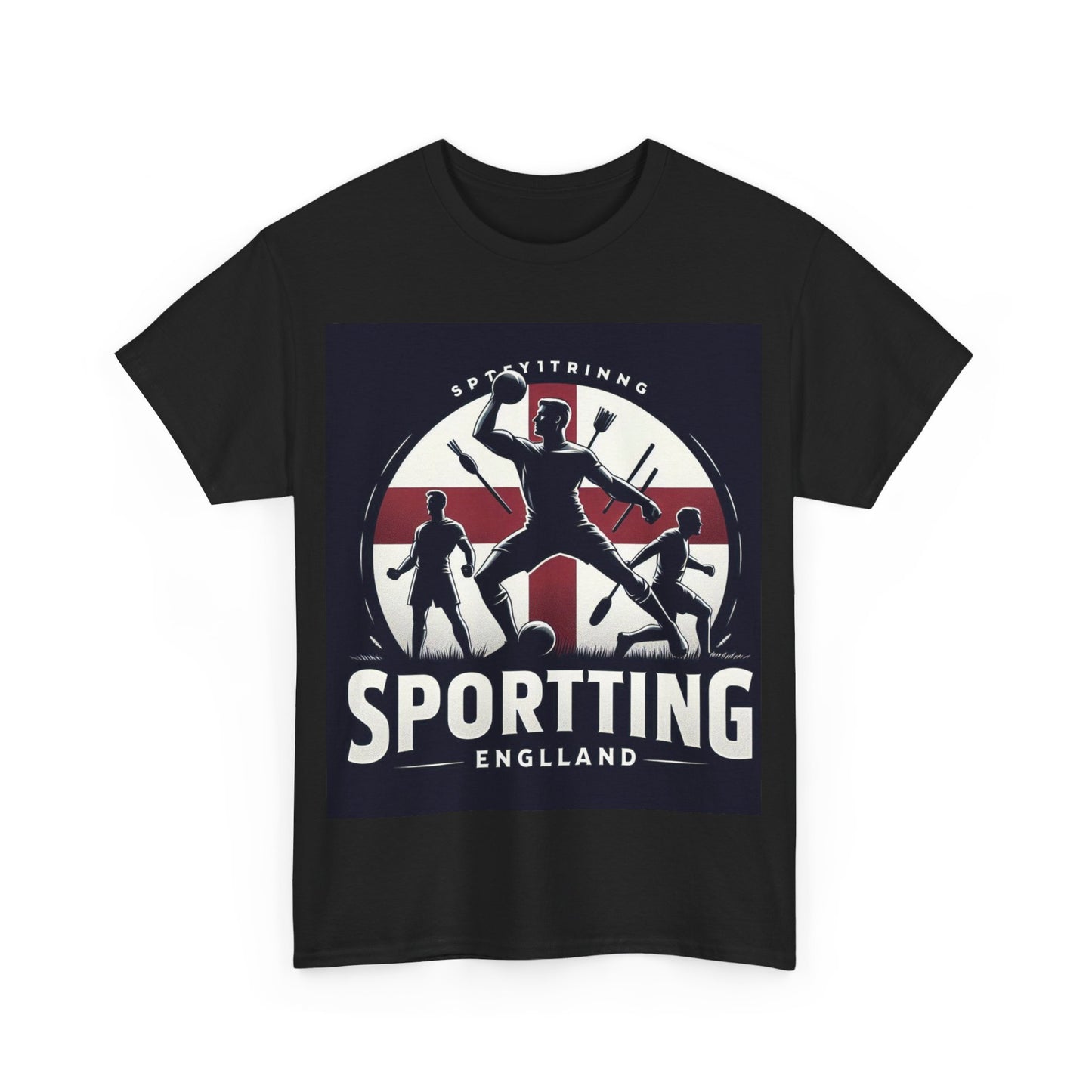 Flag Village England Sporting Flag T-SHIRT Heavy Cotton Tee GBR0002