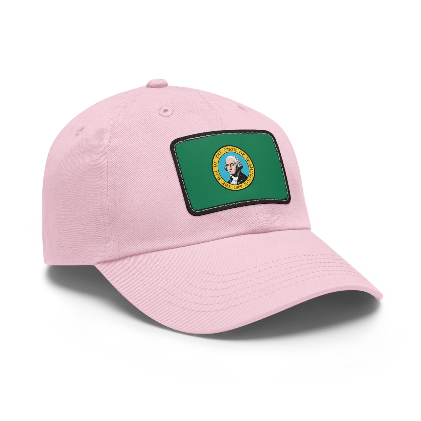 Flag Village USA Washington State Flag Hat Cap with Leather Patch