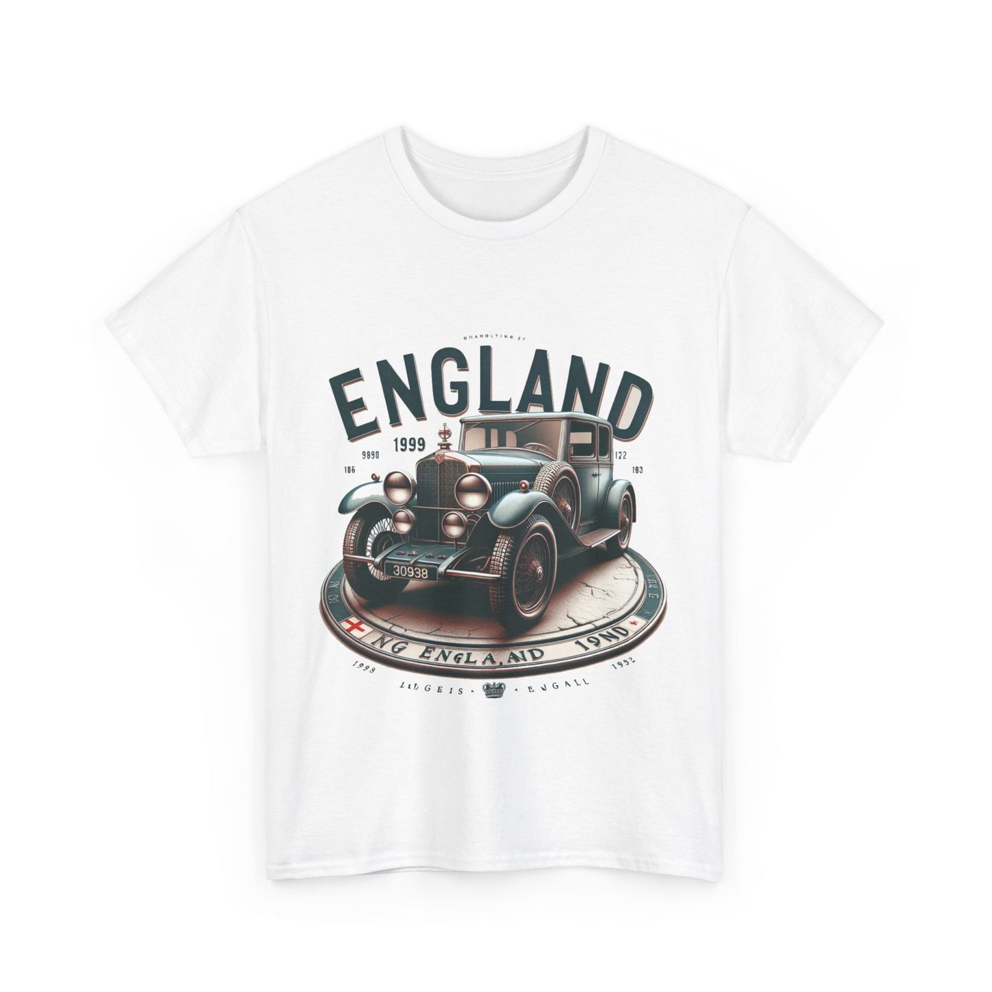 Flag Village UK Vintage Car Flag T-SHIRT Heavy Cotton Tee UK0018