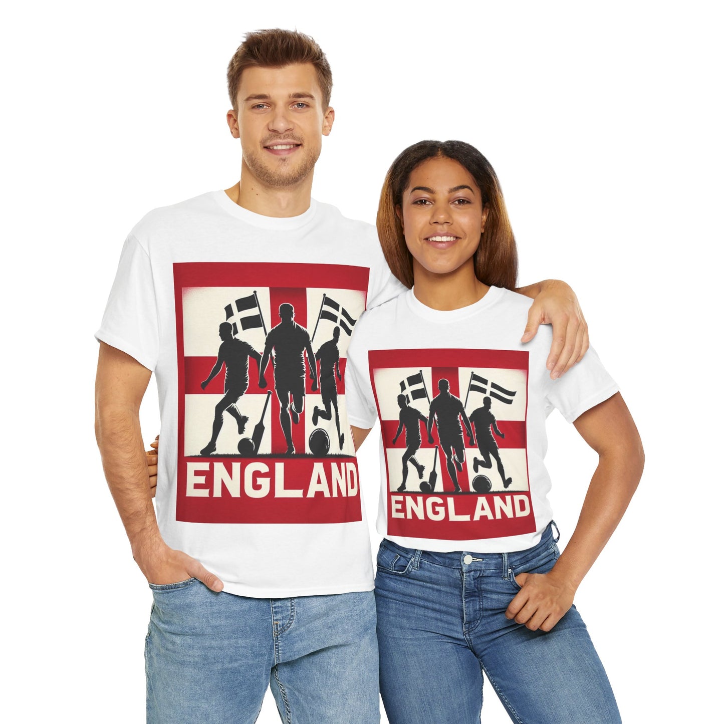 Flag Village England Sporting Flag T-SHIRT Heavy Cotton Tee GBR0011