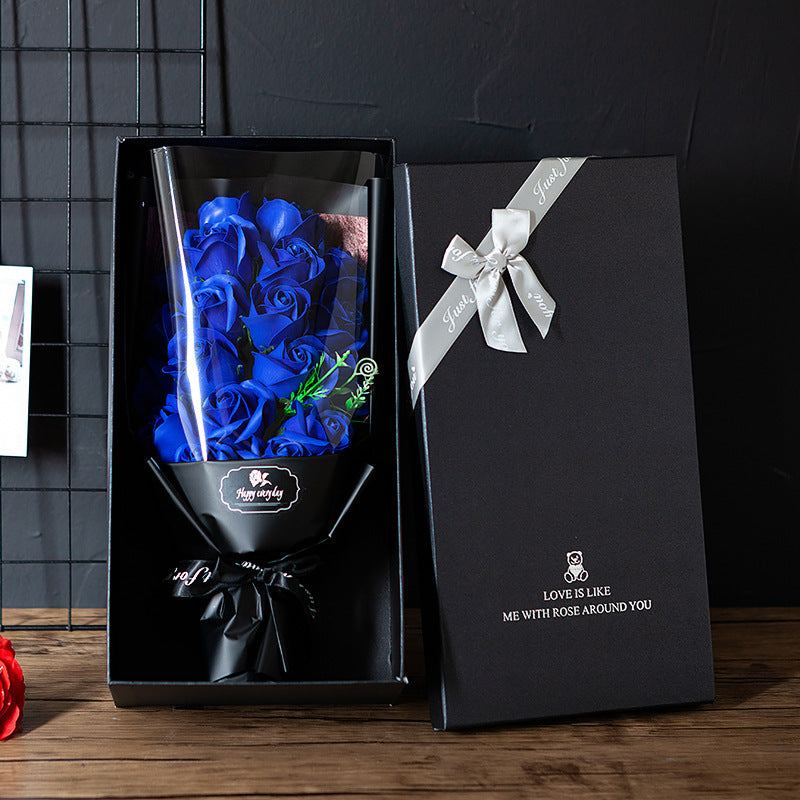 Flag Village 18 soap roses bouquet gift box