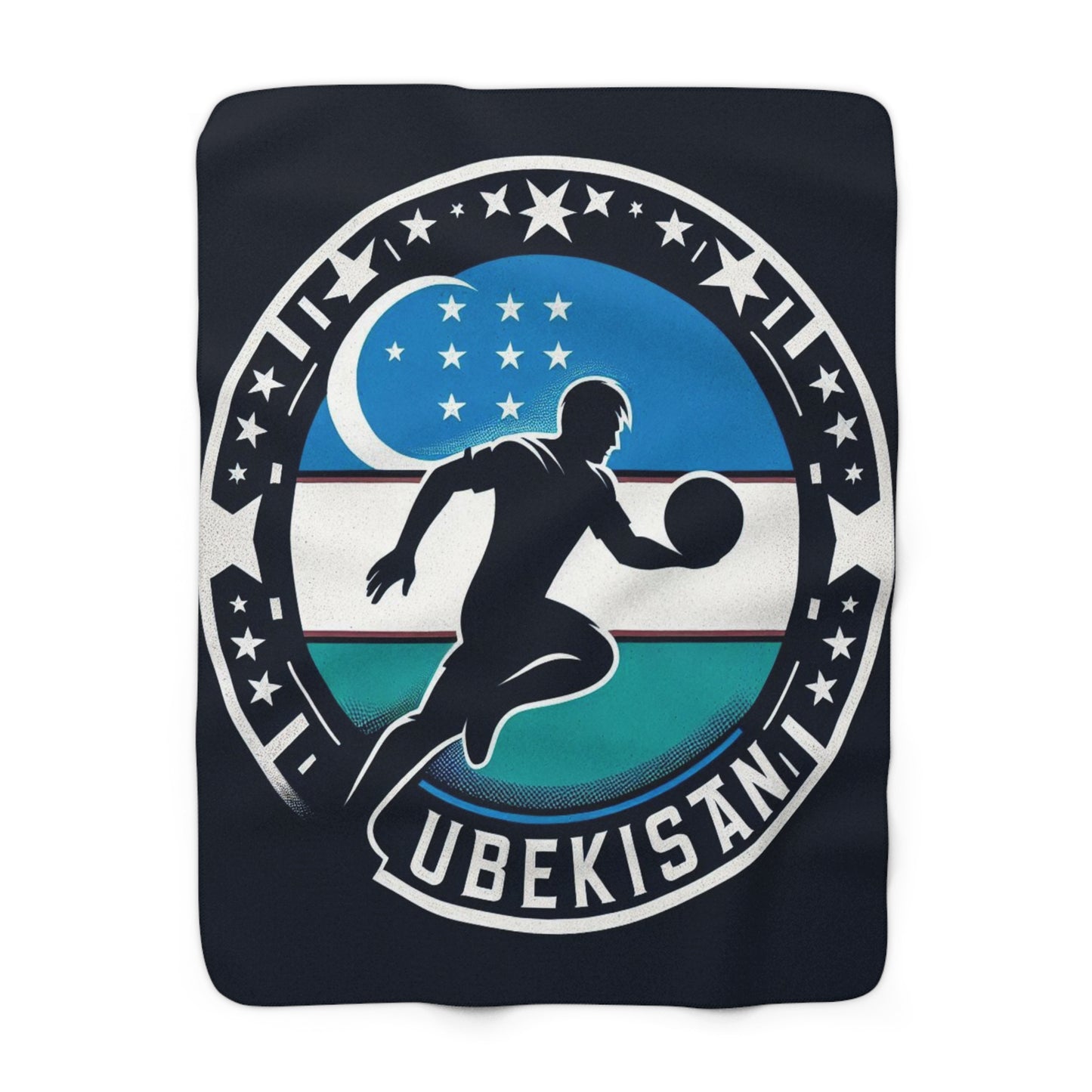 Flag Village Uzbekistan Sporting Flag Sherpa Fleece Blanket UZB0002
