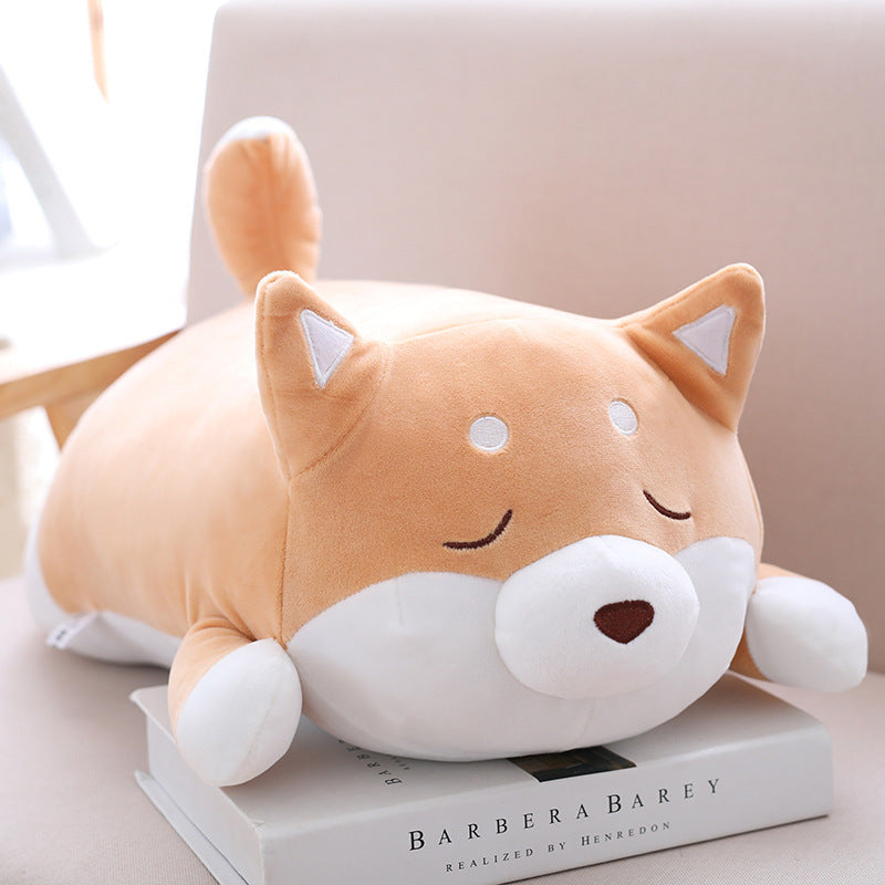 Flag Village 36cm 55cm Cute Fat Shiba Inu Dog Plush Toy Stuffed Soft Kawaii Animal Cartoon Pillow Lovely Gift For Kids Baby Children Gifts