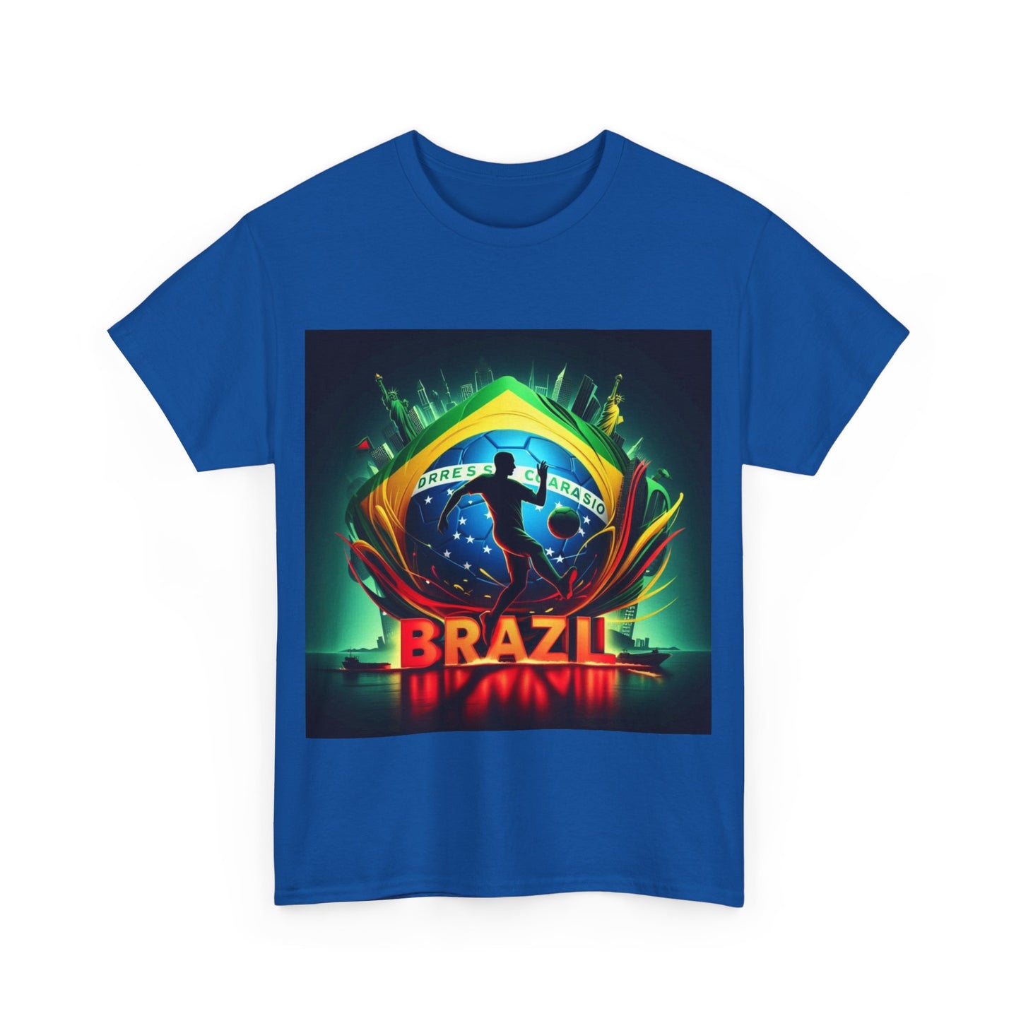 Flag Village Brazil Sporting Flag T-SHIRT Heavy Cotton Tee BRA0007