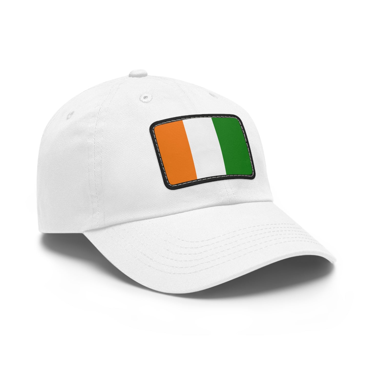 Flag Village Cote D'Ivoire(Ivory Coast) Flag Hat Cap with Leather Patch