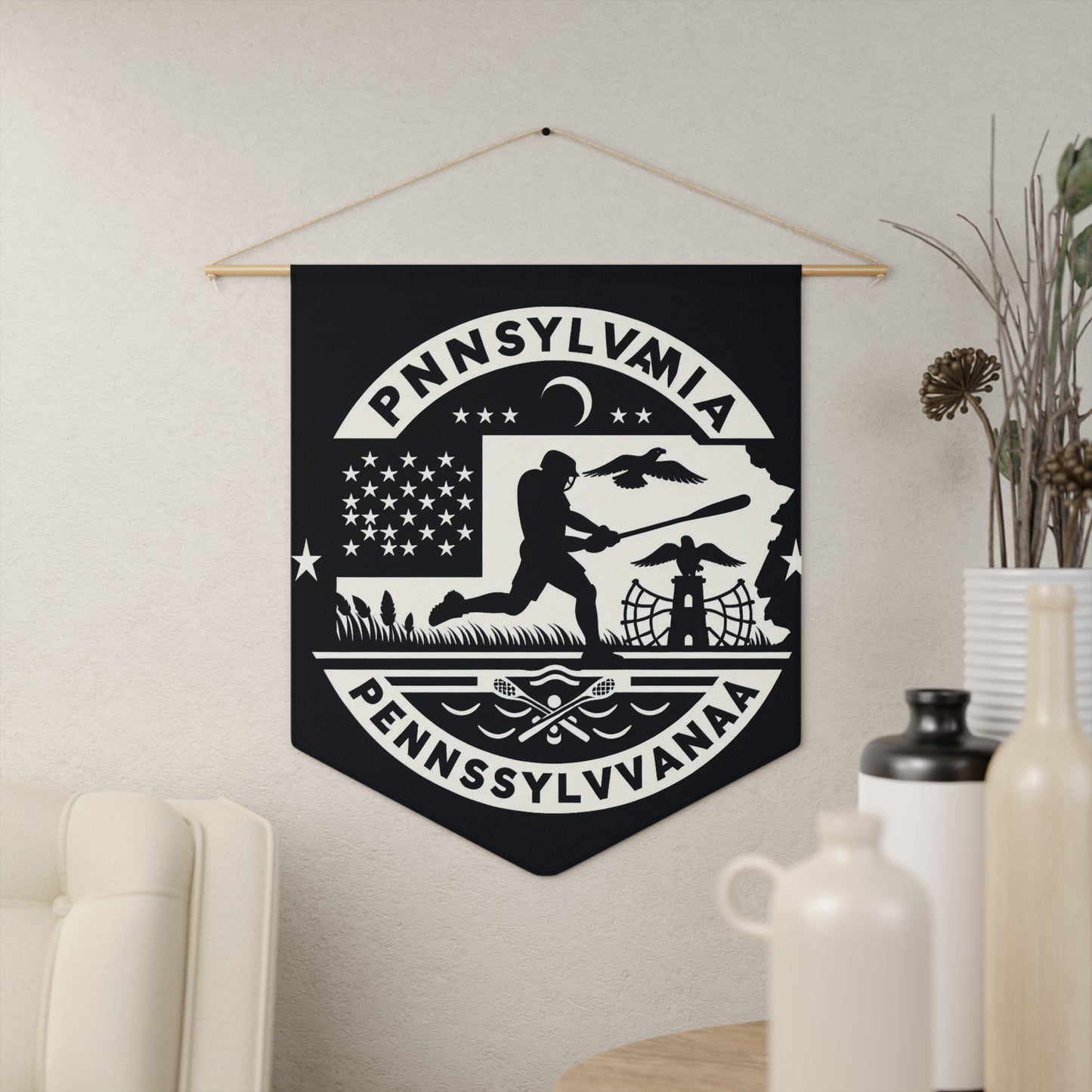 Flag Village Pennsylvania State Flag Pennant Sporting Home Wall decoration PA0002