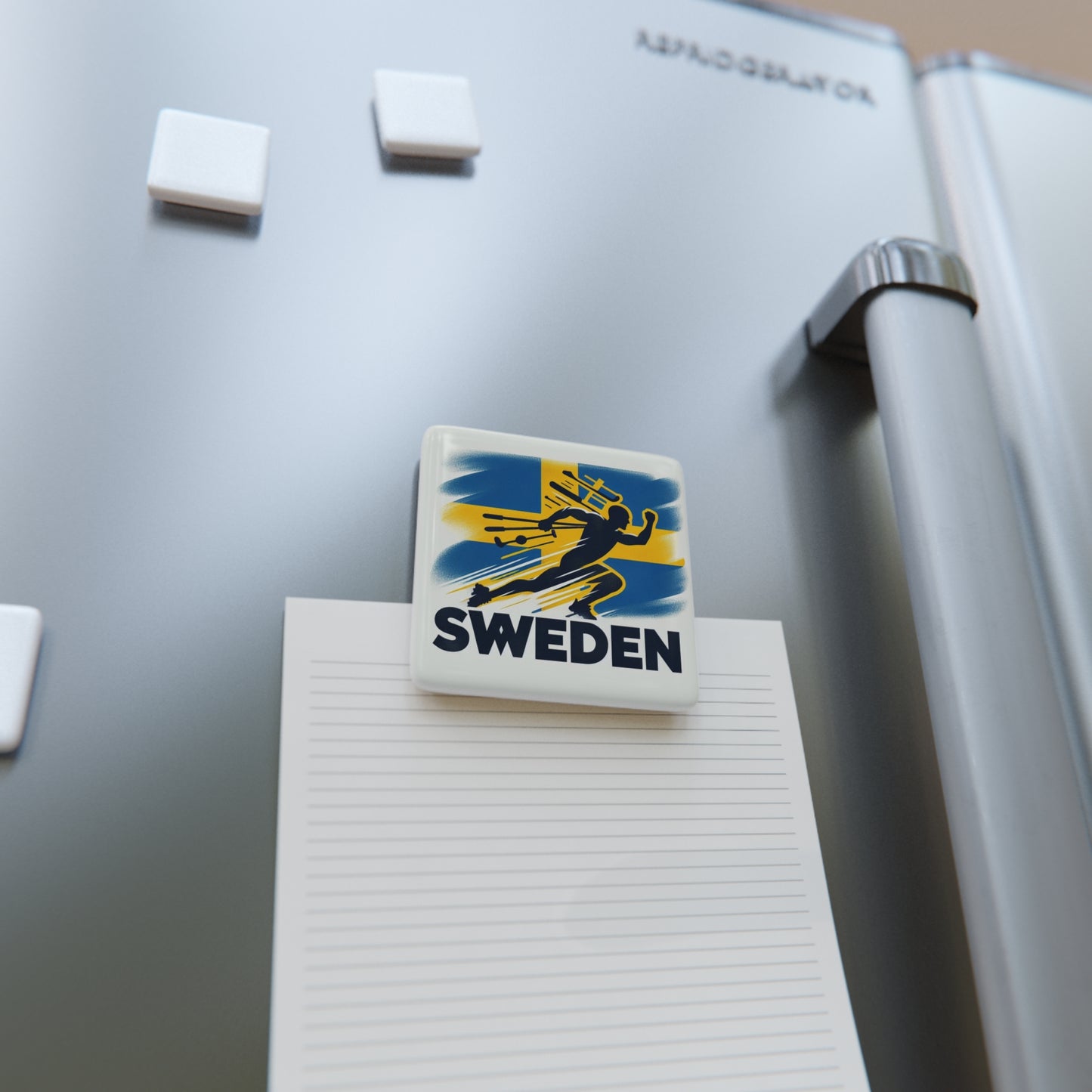 Flag Village Sweden Flag Sporting Porcelain Magnet, Square SWE0005