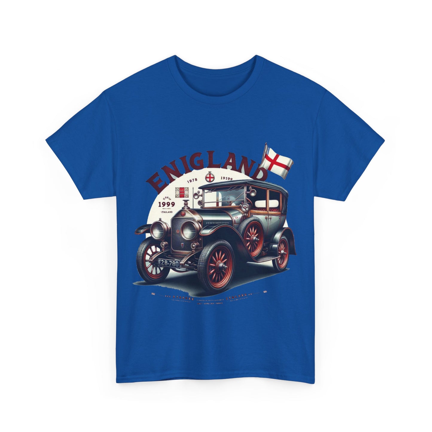 Flag Village UK Vintage Car Flag T-SHIRT Heavy Cotton Tee UK0020