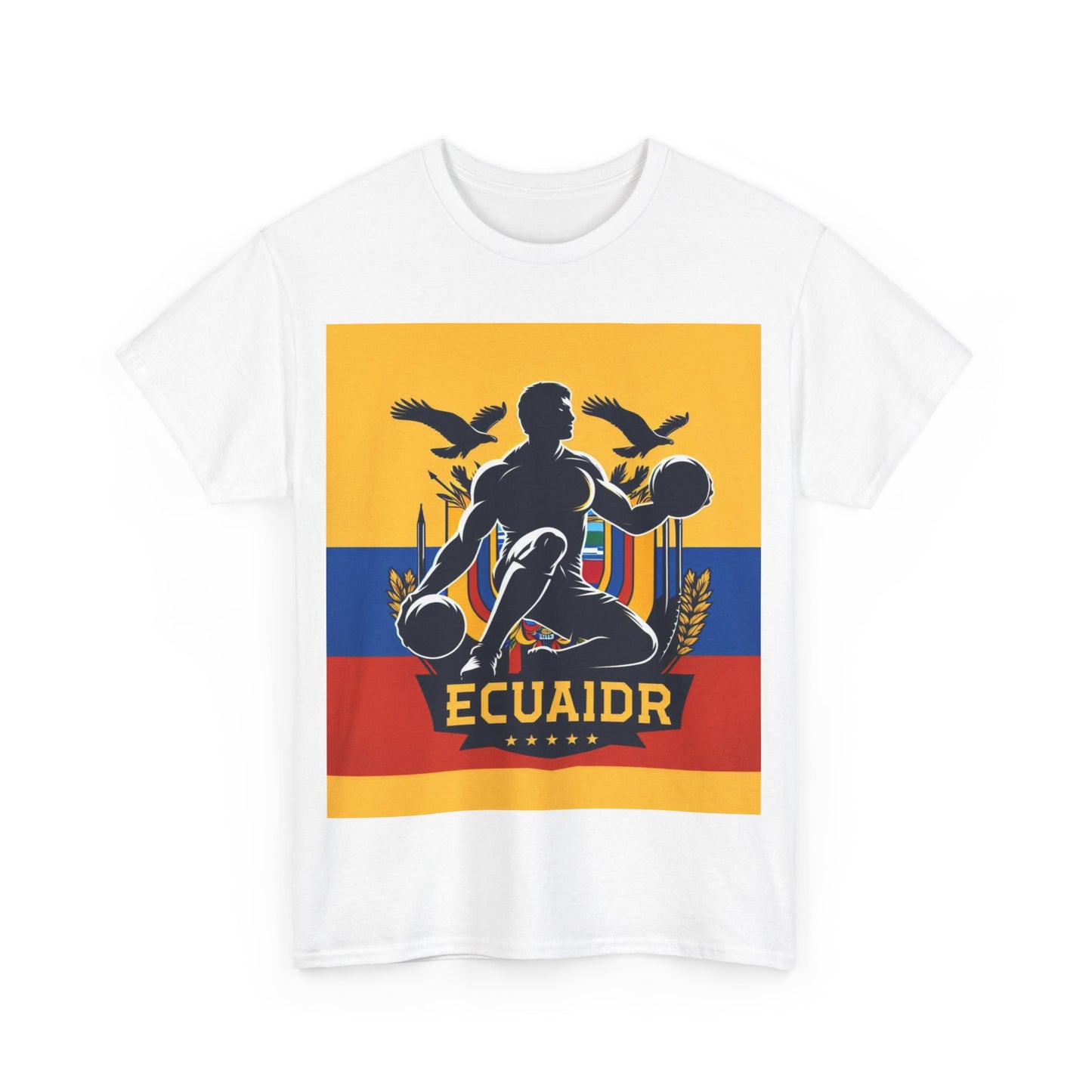 Flag Village Ecuador Sporting Flag T-SHIRT Heavy Cotton Tee ECU0004