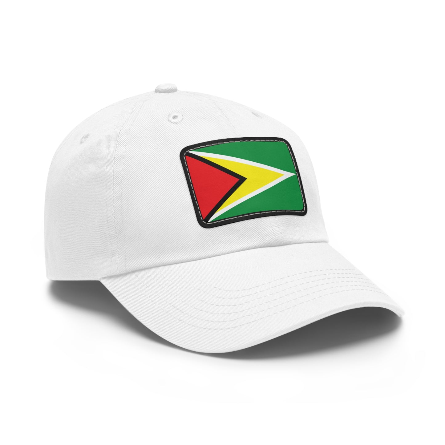 Flag Village Guyana Flag Hat Cap with Leather Patch