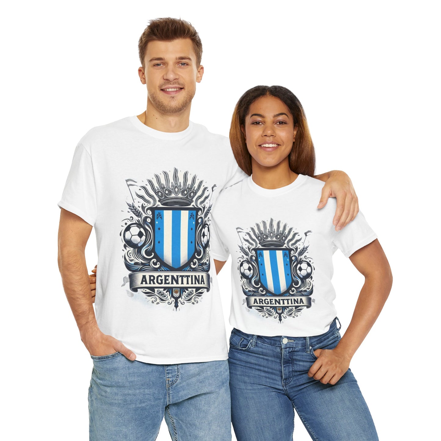 Flag Village Argentina Sporting Flag T-SHIRT Heavy Cotton Tee ARG0004