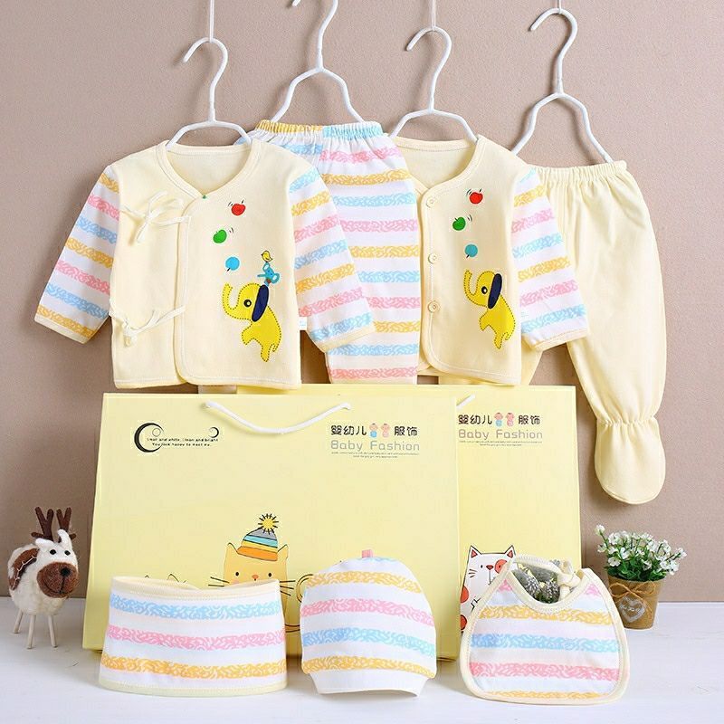 Flag Village Pure Cotton Baby Clothes Spring And Autumn Summer Children Gift Box Set