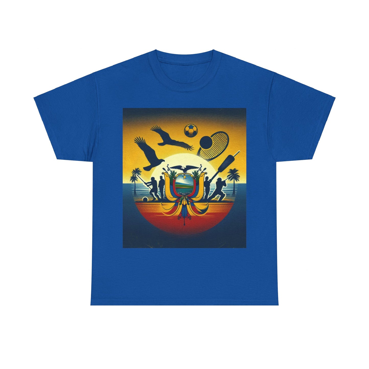 Flag Village Ecuador Sporting Flag T-SHIRT Heavy Cotton Tee ECU0008