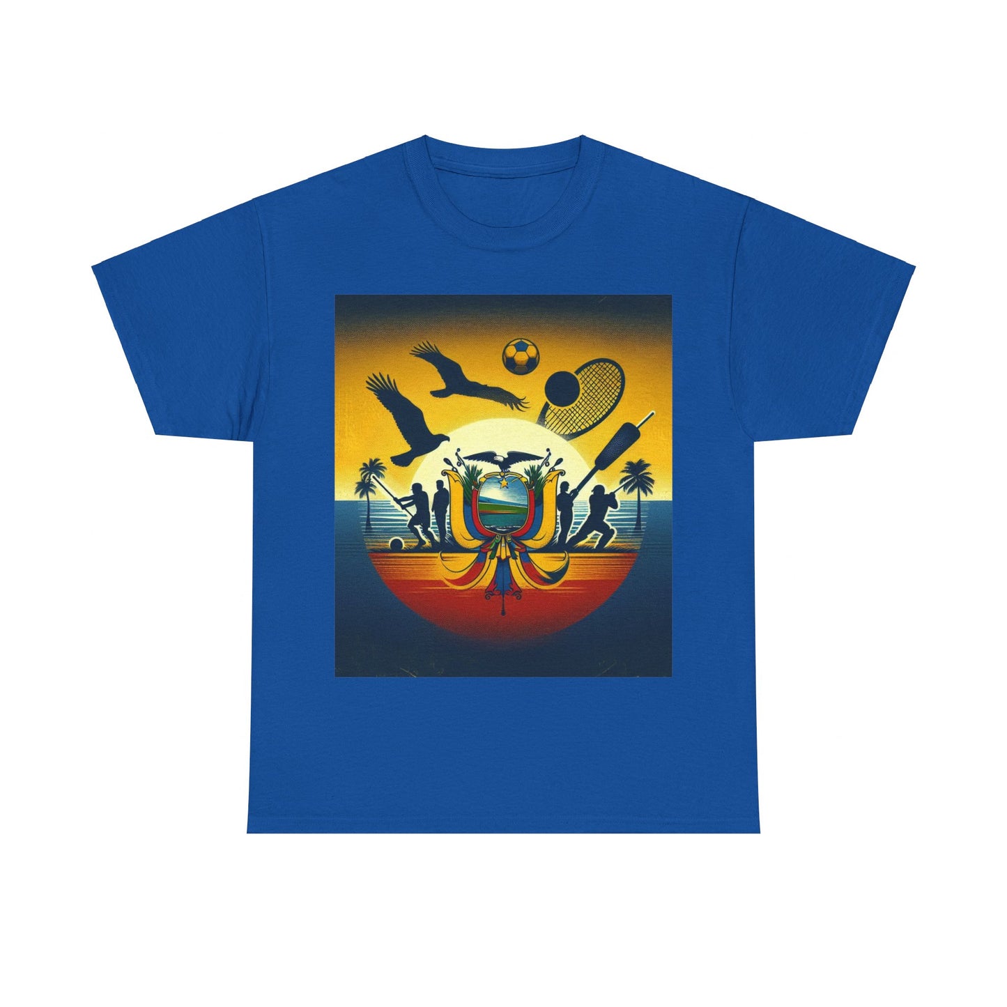Flag Village Ecuador Sporting Flag T-SHIRT Heavy Cotton Tee ECU0008