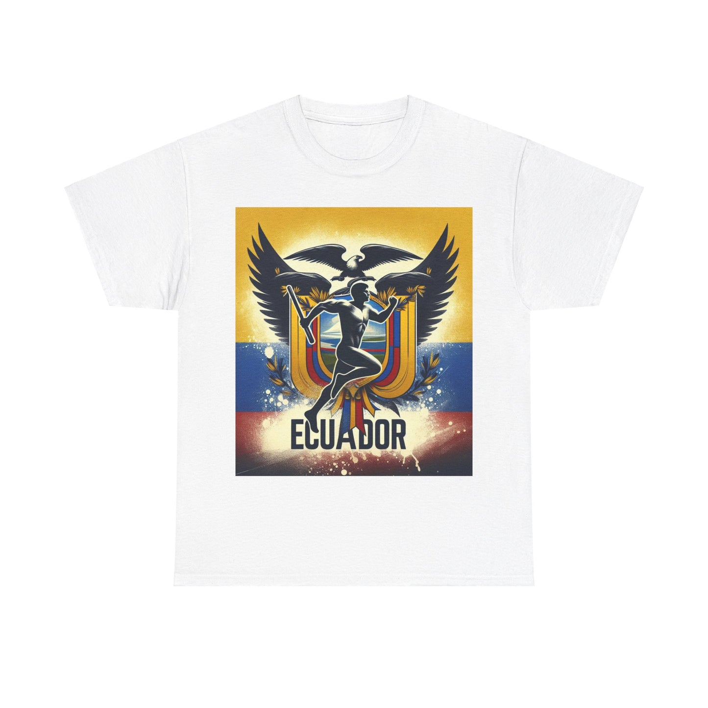 Flag Village Ecuador Sporting Flag T-SHIRT Heavy Cotton Tee ECU0007
