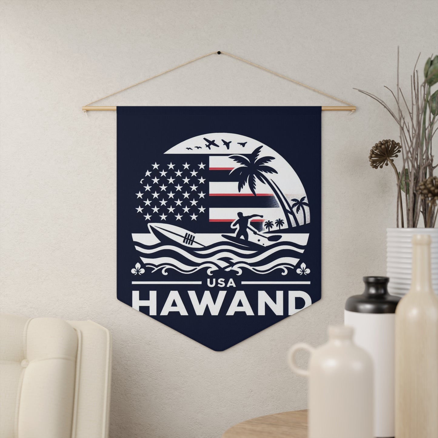 Flag Village Hawaii State Flag Pennant Sporting Home Wall decoration HI0001