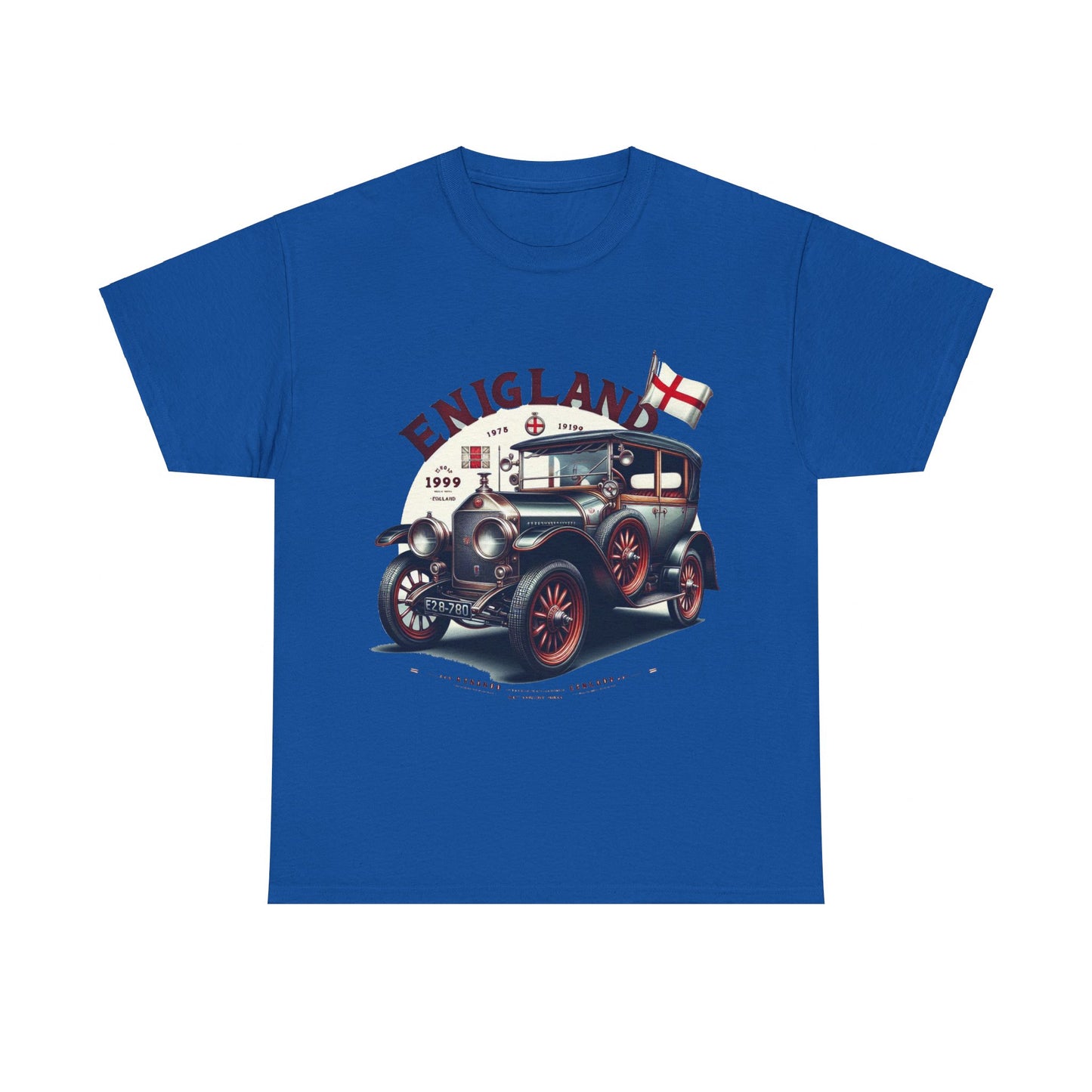 Flag Village UK Vintage Car Flag T-SHIRT Heavy Cotton Tee UK0020