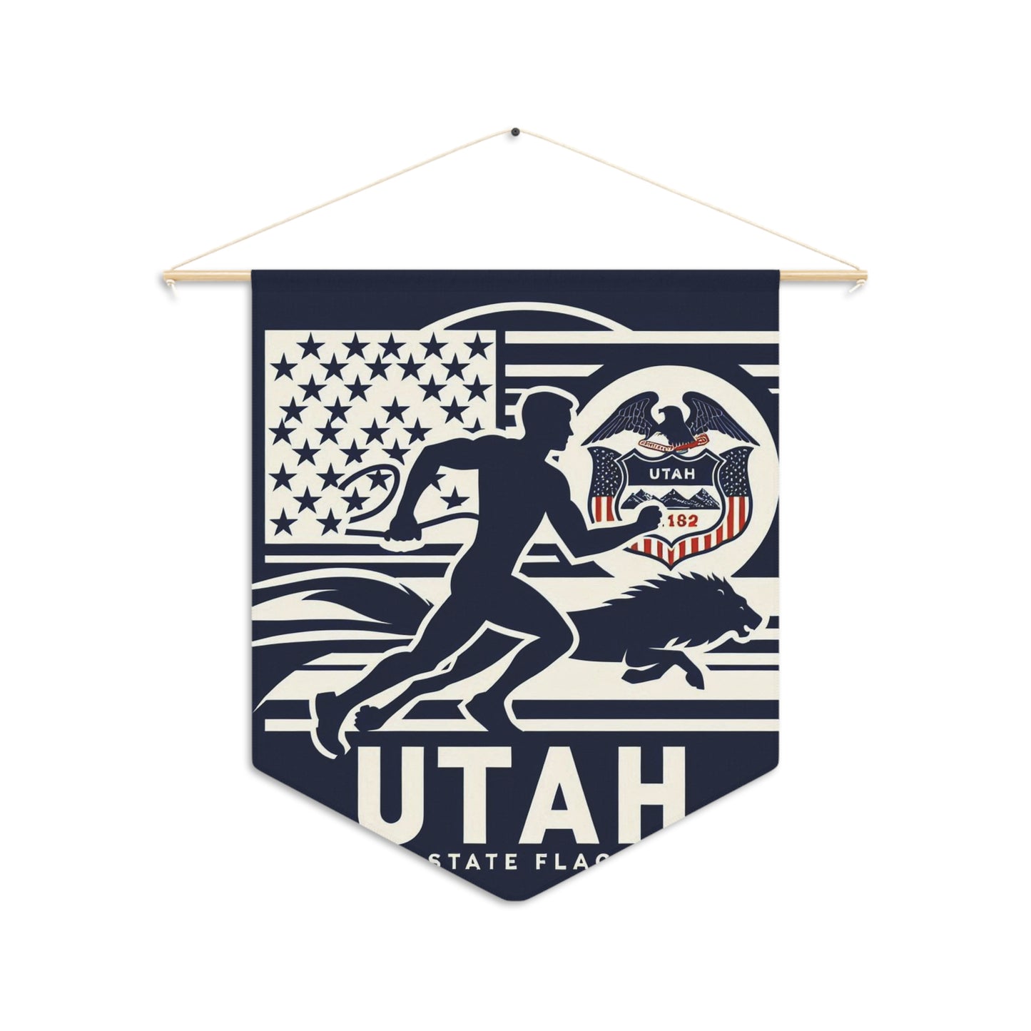 Flag Village Utah State Flag Pennant Sporting Home Wall decoration UT0002