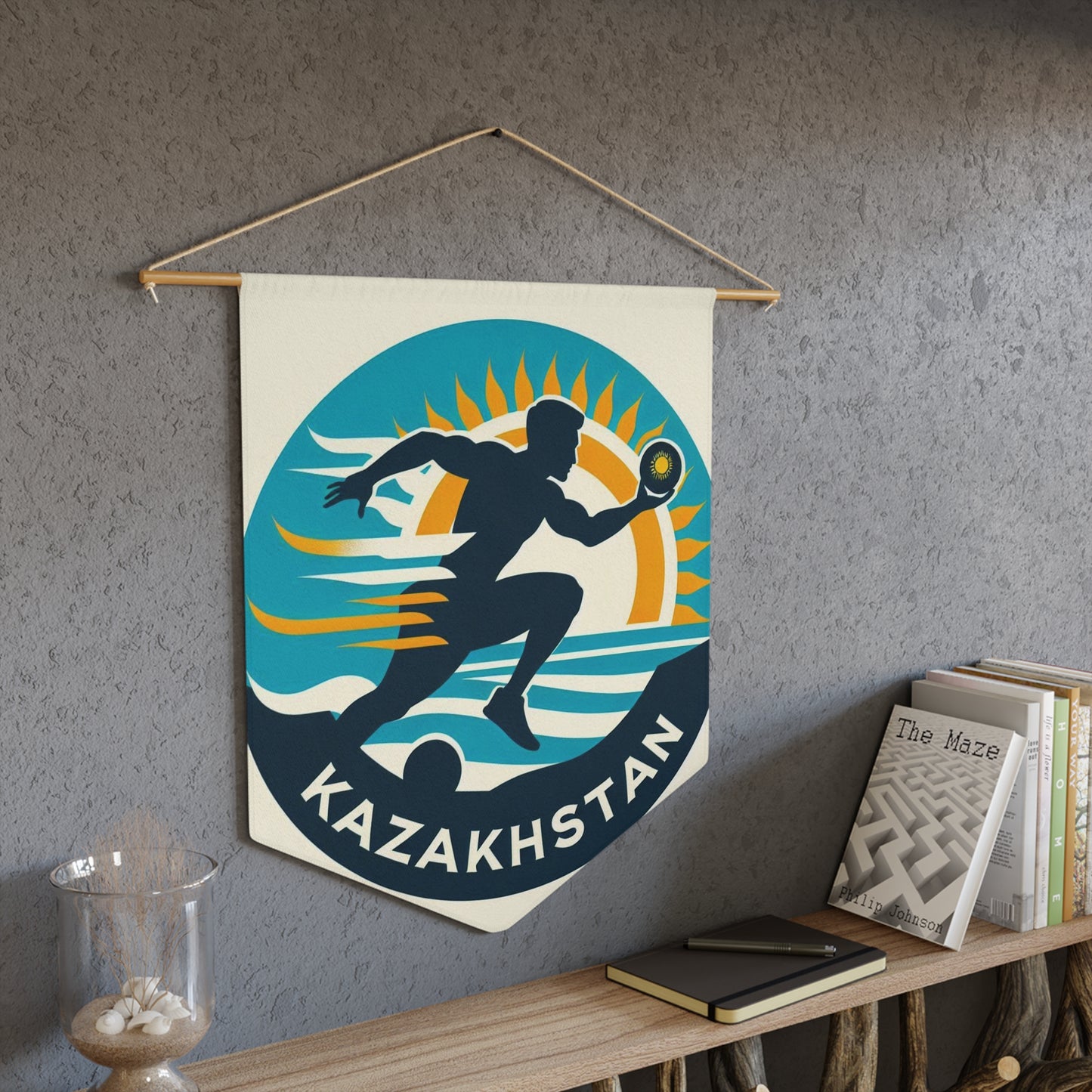 Flag Village Kazakhstan Flag Pennant Sporting Home Wall decoration KAZ0002