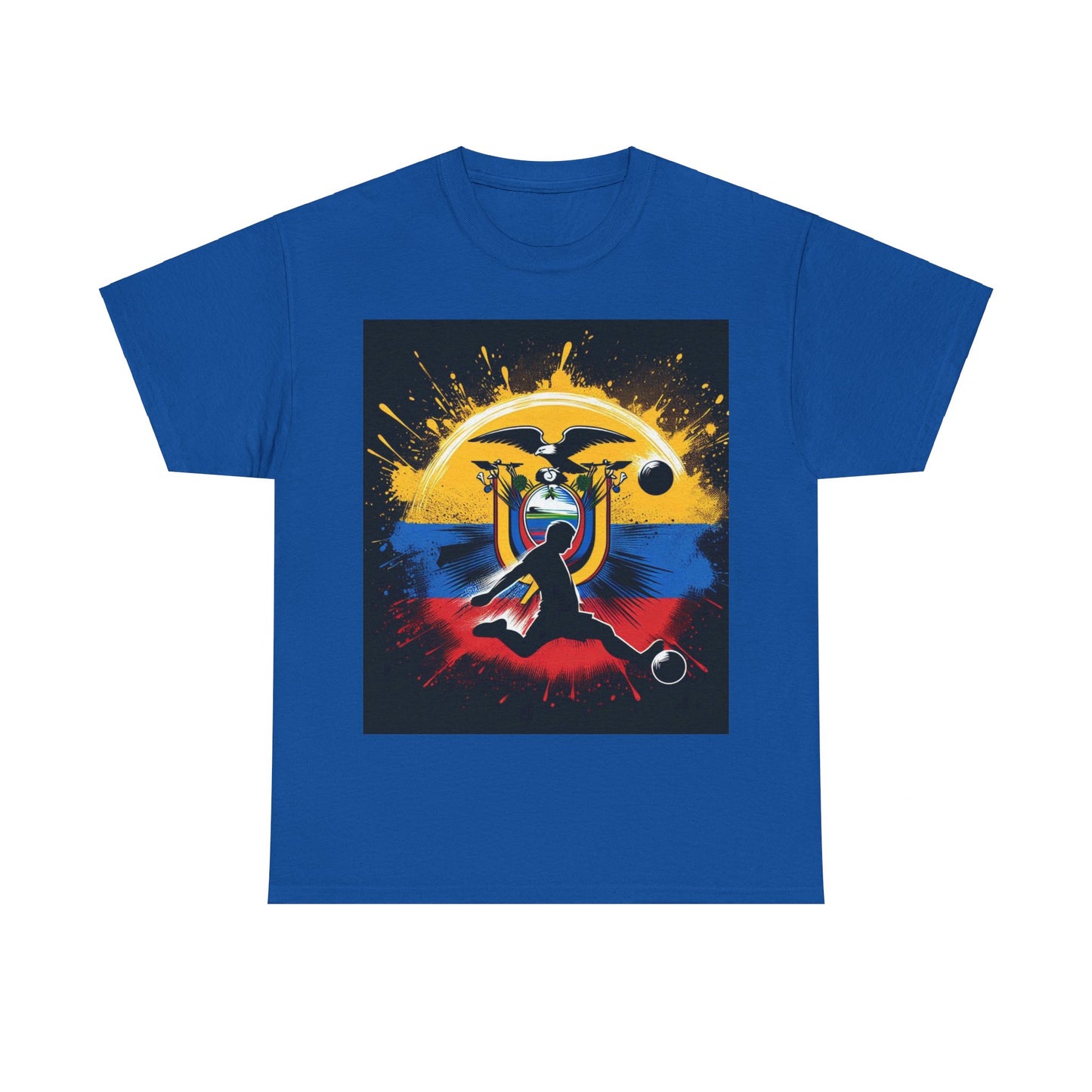 Flag Village Ecuador Sporting Flag T-SHIRT Heavy Cotton Tee ECU0006