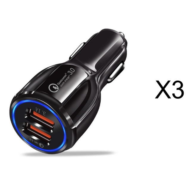 Flag Village Auto Tools Quick Charge 3.0 Car Charger For Mobile Phone Dual Usb Car Charger Qualcomm Qc 3.0 Fast Charging Adapter Mini Usb Car Charger