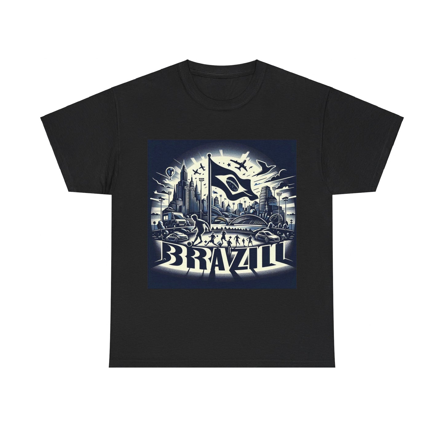Flag Village Brazil Sporting Flag T-SHIRT Heavy Cotton Tee BRA0016