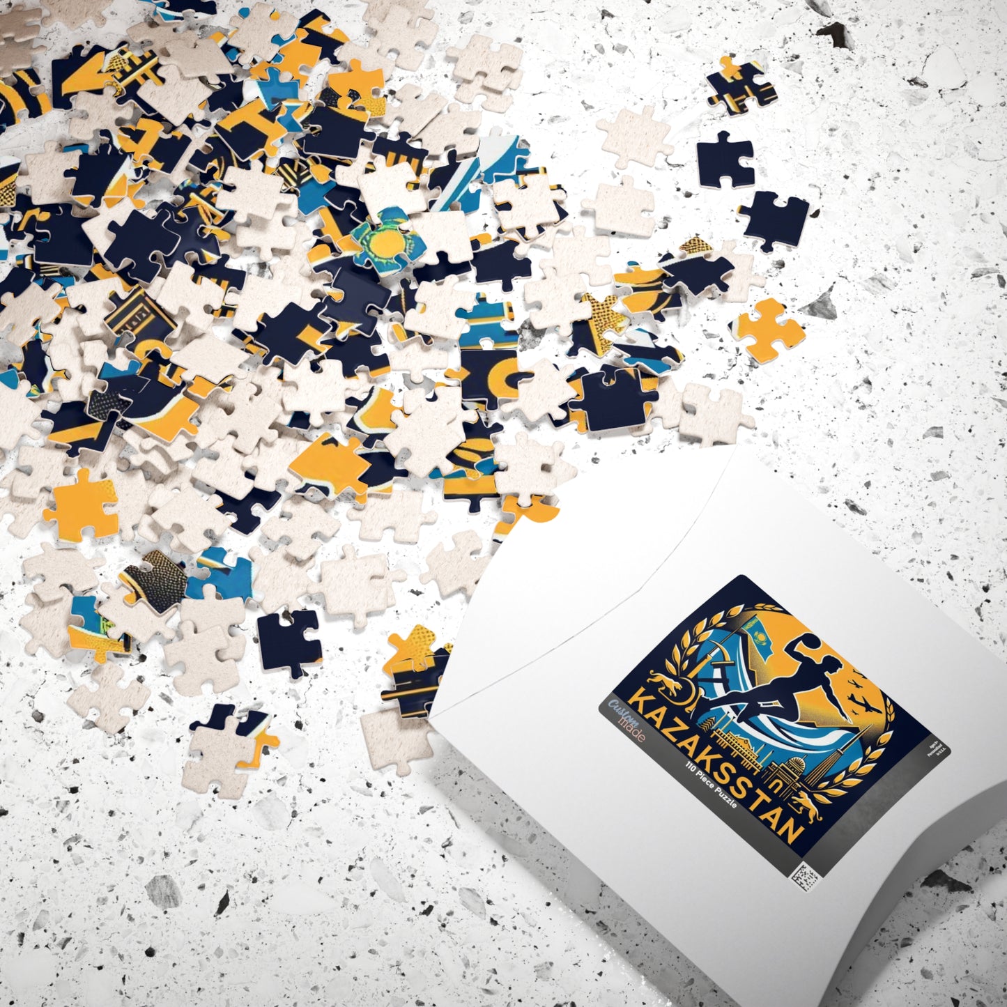 Flag Village Kazakhstan Sporting Flag Puzzle (110, 252, 520, 1014-piece) KAZ0006