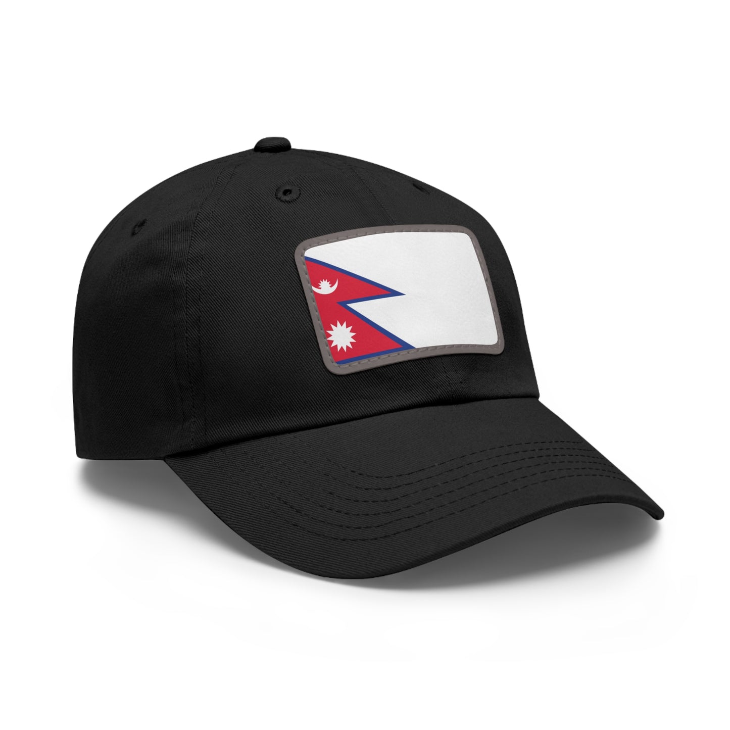 Flag Village Nepal Flag Hat Cap with Leather Patch