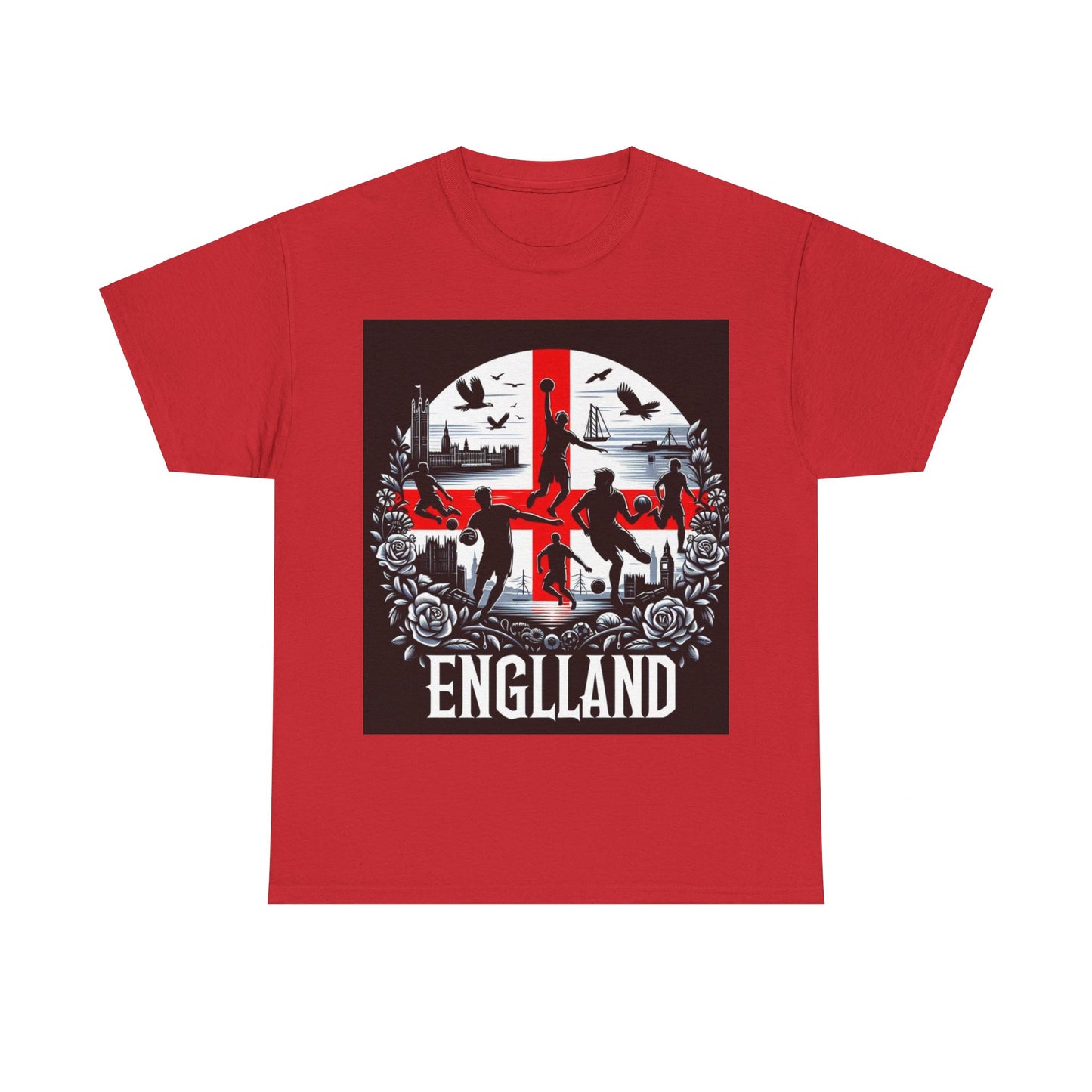 Flag Village England Sporting Flag T-SHIRT Heavy Cotton Tee GBR0010