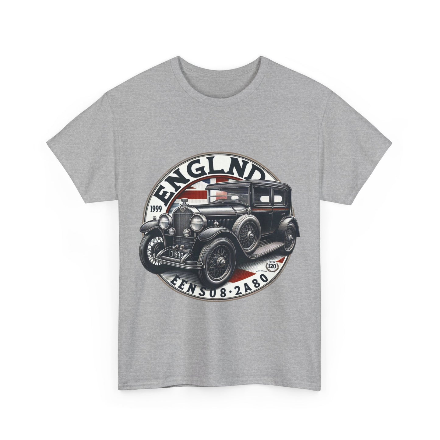 Flag Village UK Vintage Car Flag T-SHIRT Heavy Cotton Tee UK0017