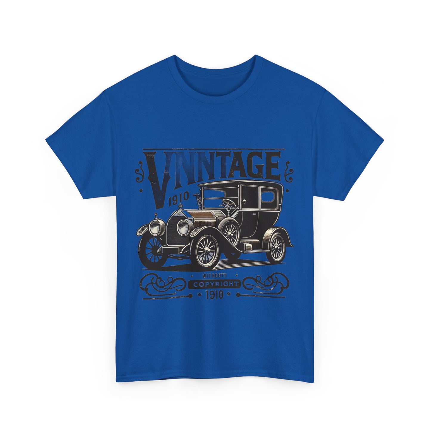 Flag Village USA Vintage Car Flag T-SHIRT Heavy Cotton Tee USA0005