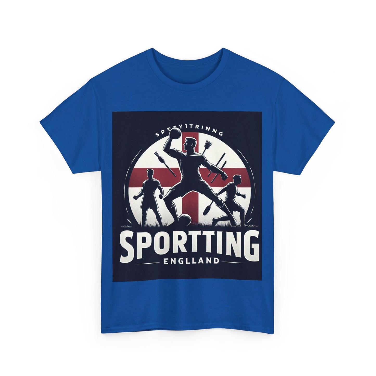 Flag Village England Sporting Flag T-SHIRT Heavy Cotton Tee GBR0002