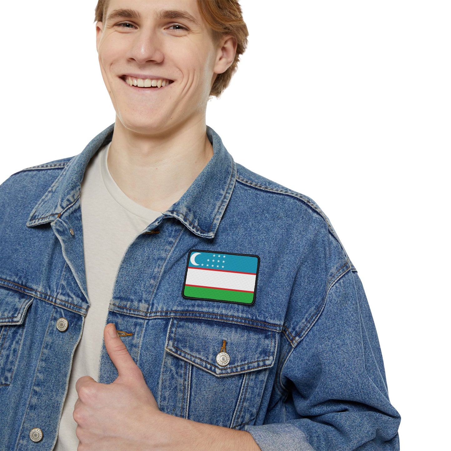 Flag Village Uzbekistan Flag Embroidery Iron-On Patches