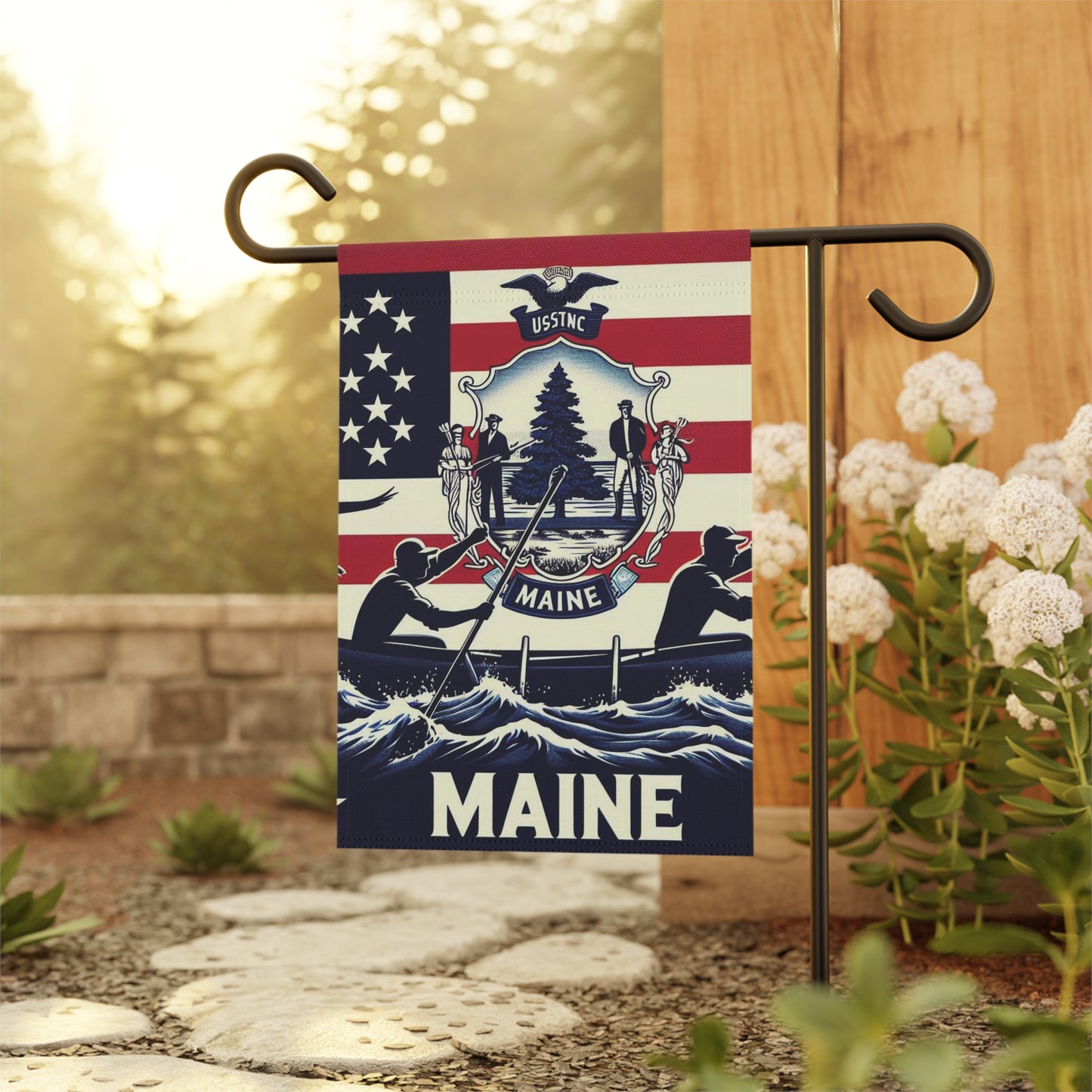 Flag Village Maine State Flag Sporting Garden & House Banner ME0003