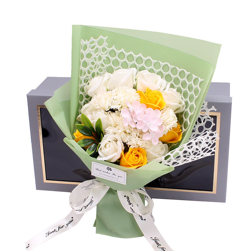 Flag Village Valentine's Day Gift 19 Rose Soap Bouquet Gift Box