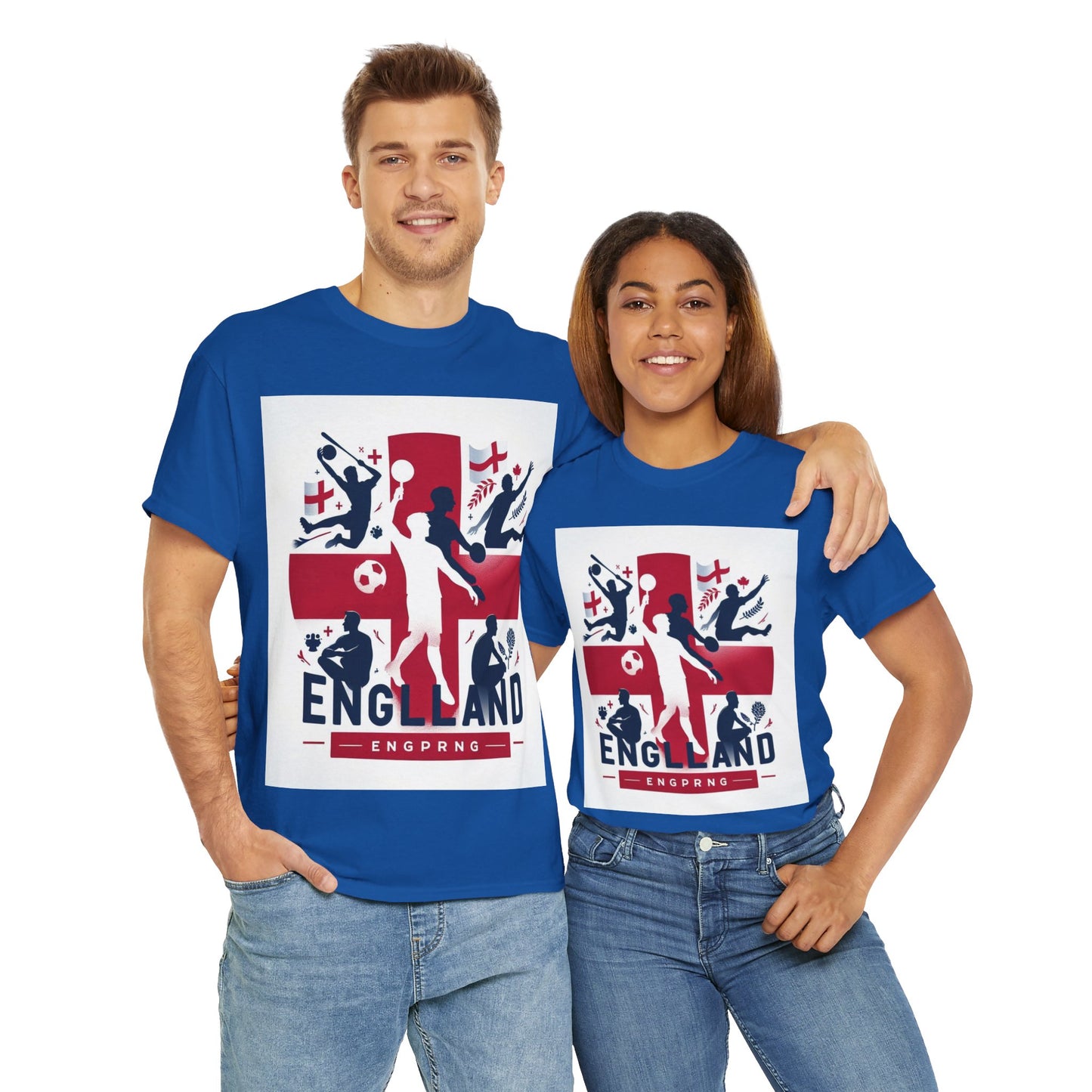 Flag Village England Sporting Flag T-SHIRT Heavy Cotton Tee GBR0009