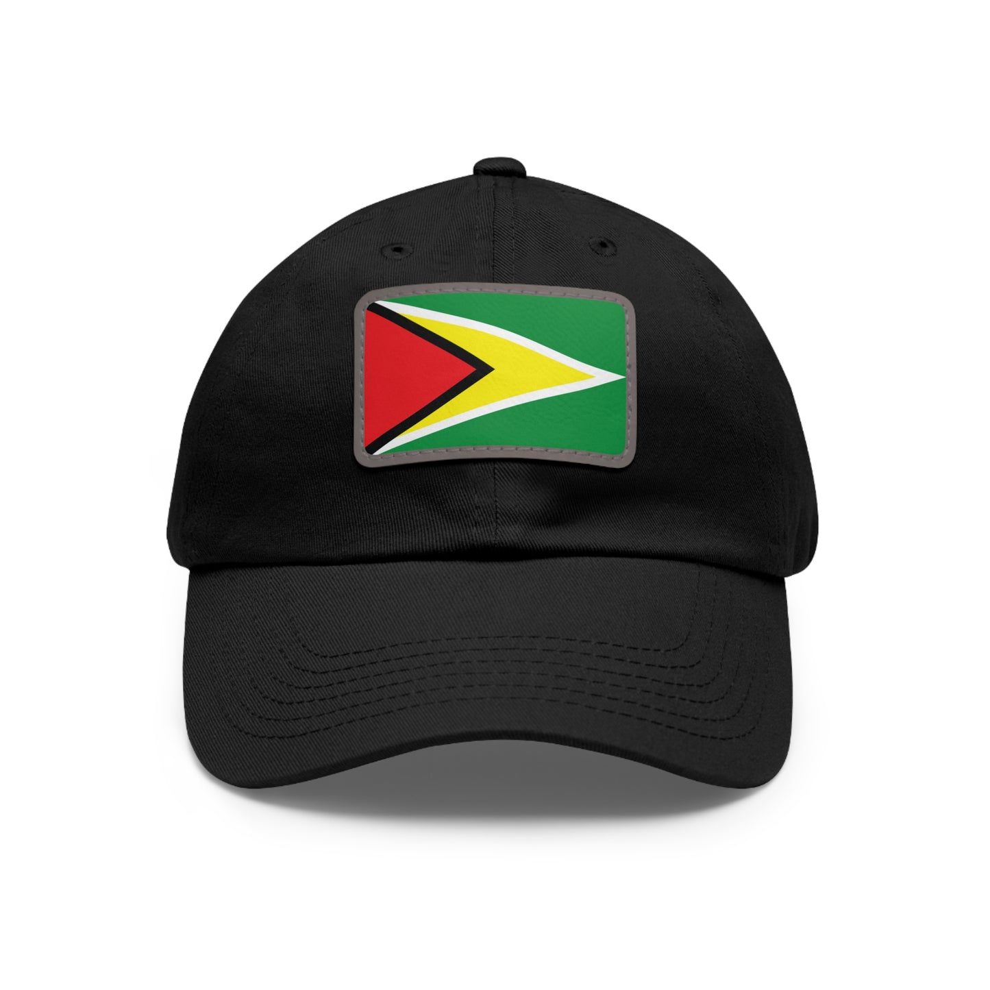 Flag Village Guyana Flag Hat Cap with Leather Patch