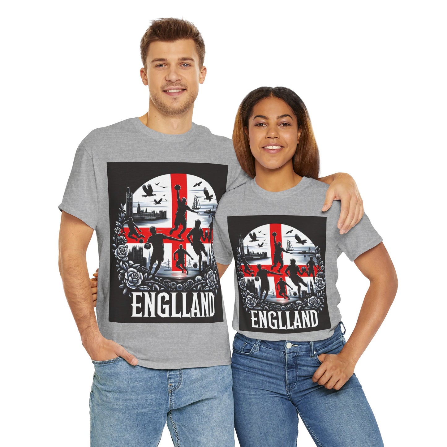 Flag Village England Sporting Flag T-SHIRT Heavy Cotton Tee GBR0010