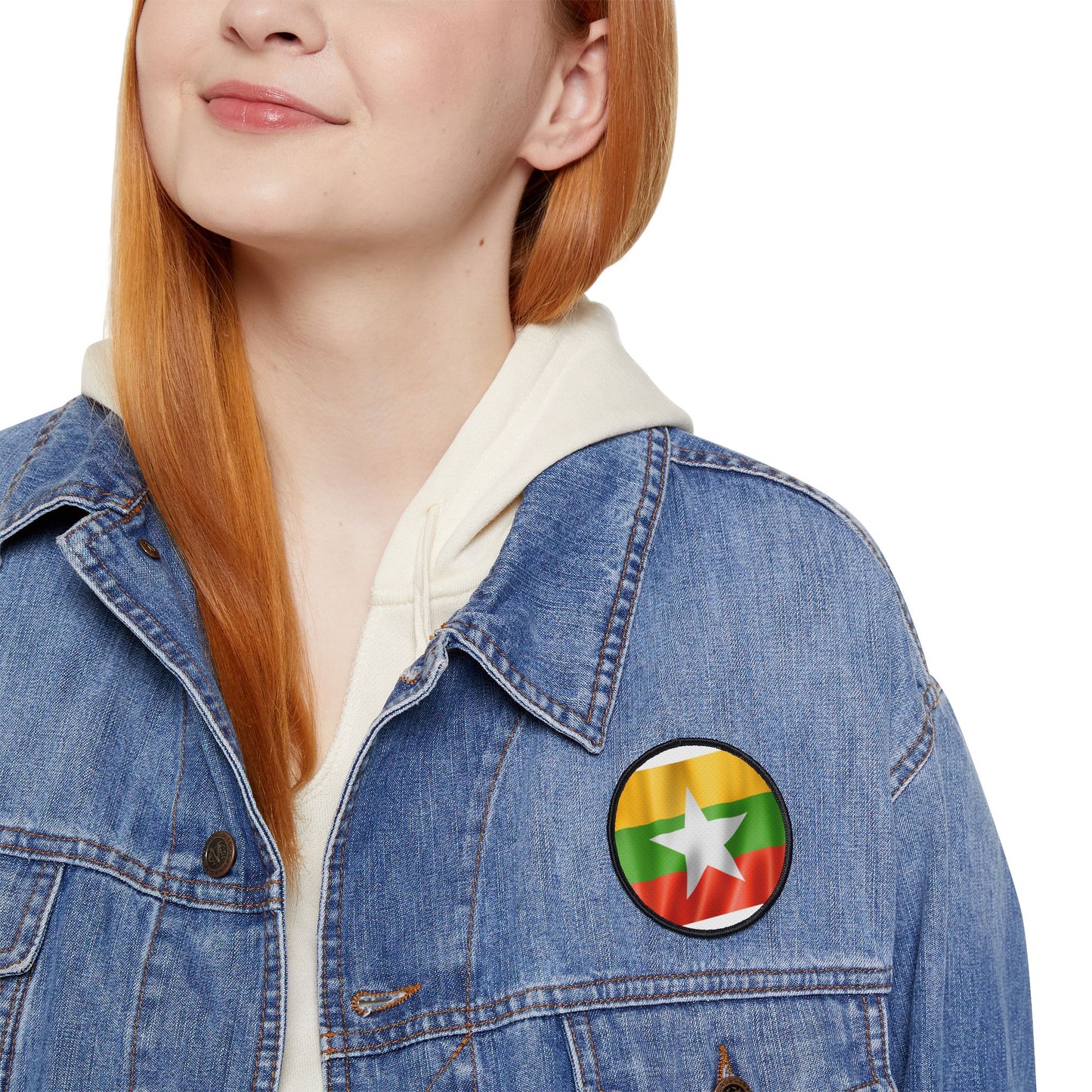 Flag Village Myanmar Flag Embroidery Iron-On Patches