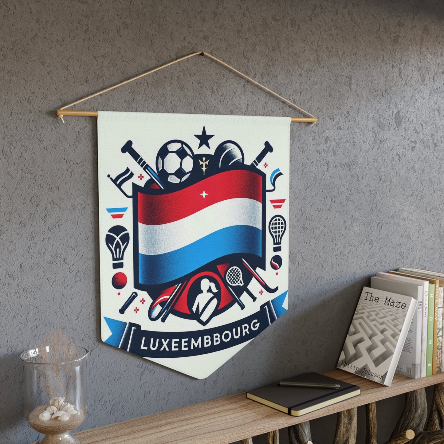 Flag Village Luxembourg Flag Pennant Sporting Home Wall decoration LUX0002