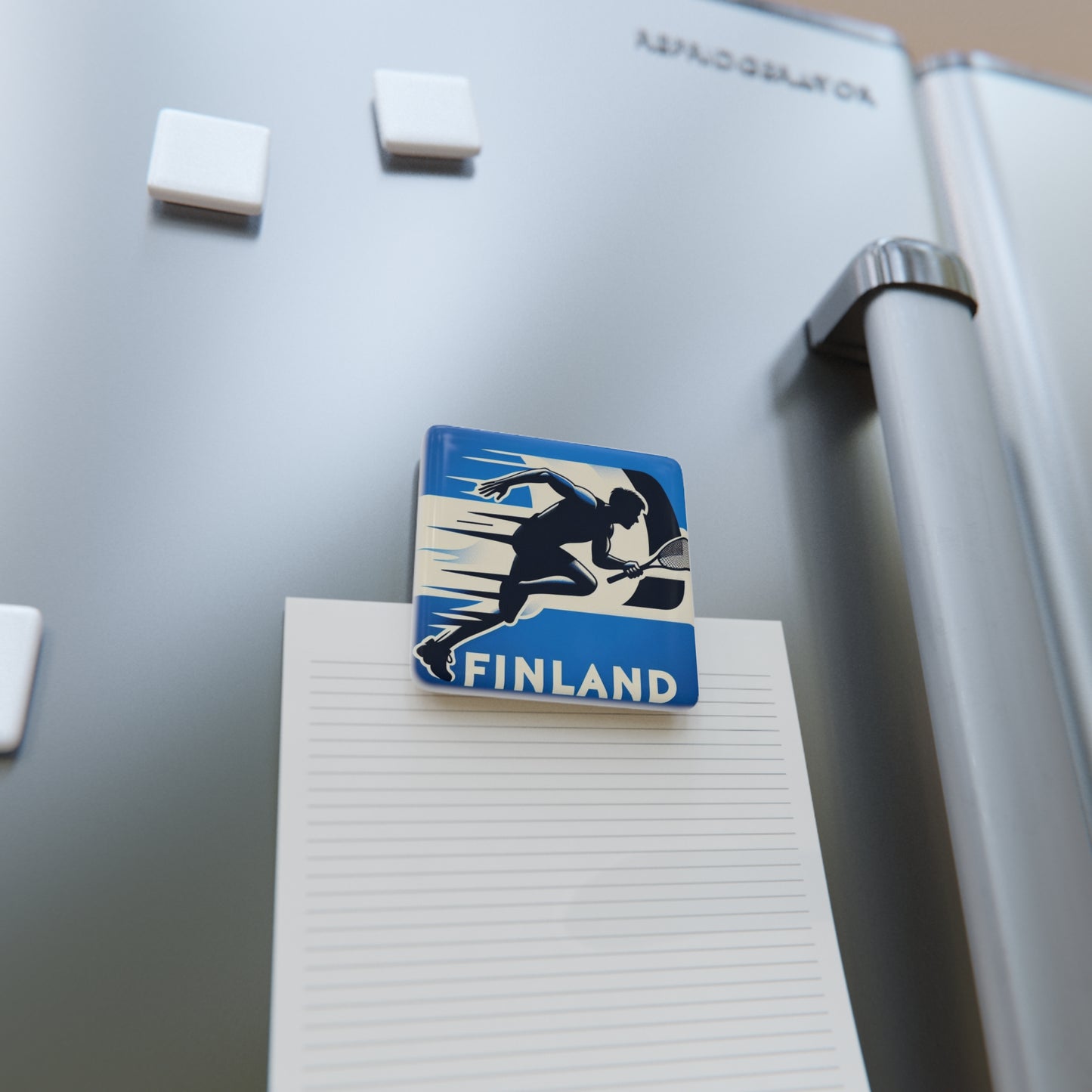 Flag Village Finland Flag Sporting Porcelain Magnet, Square FIN0005