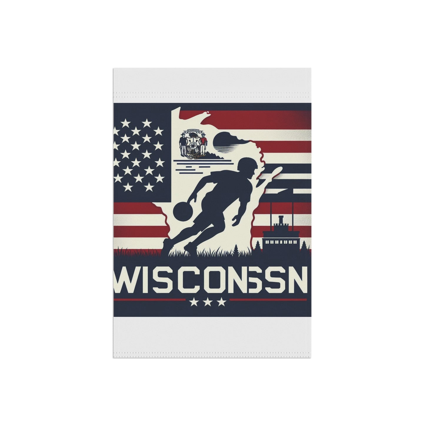 Flag Village Wisconsin State Flag Sporting Garden & House Banner WI0004