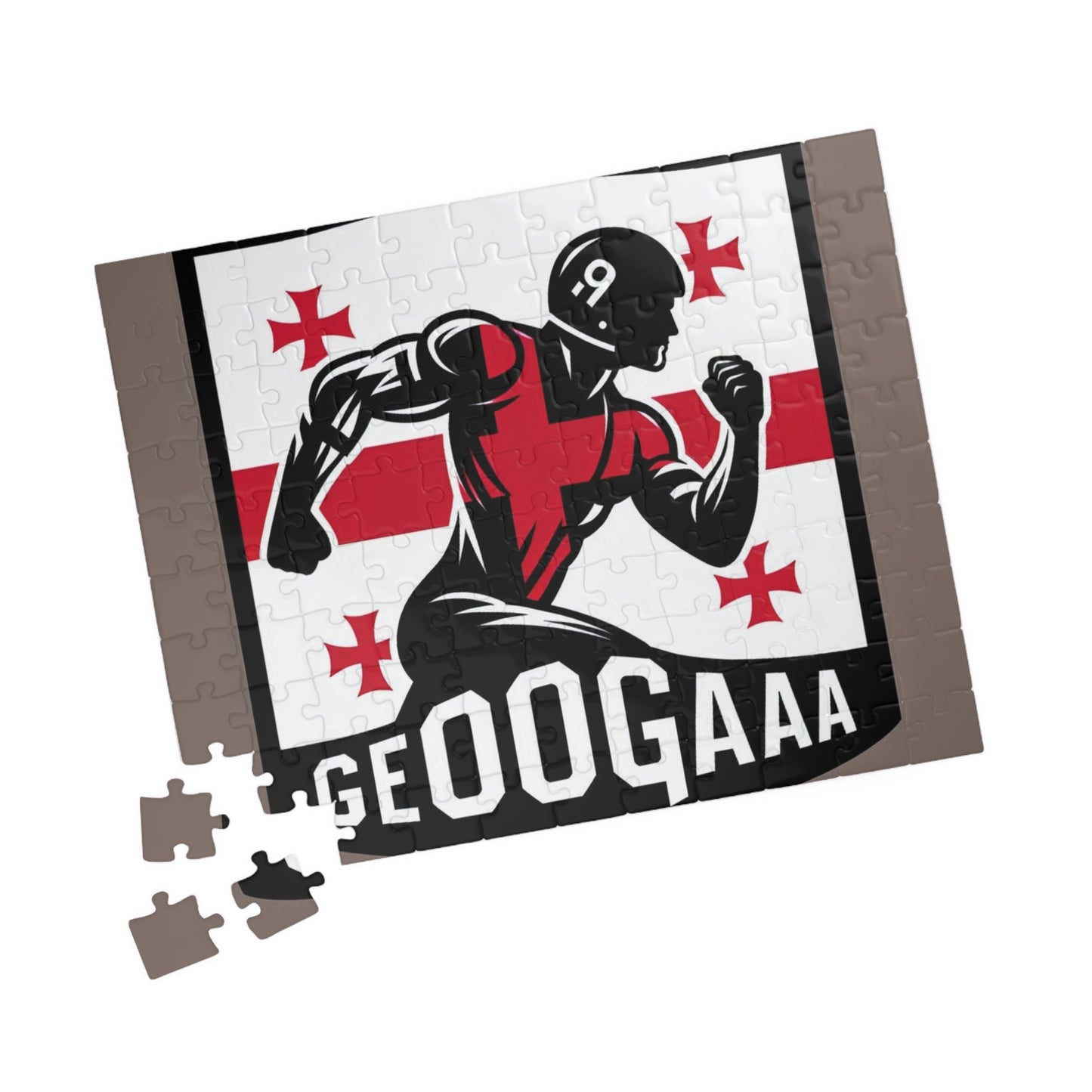 Flag Village Georgia Sporting Flag Puzzle (110, 252, 520, 1014-piece) GEO0005
