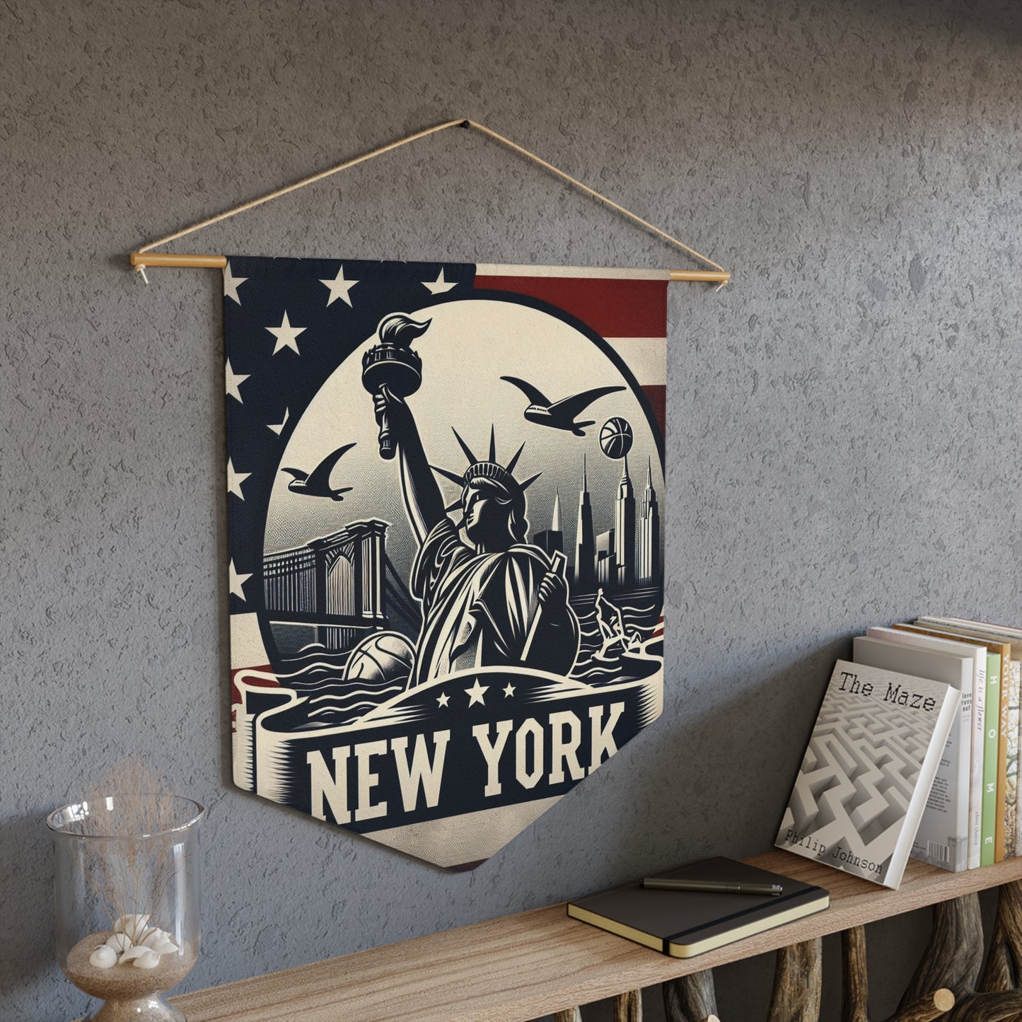 Flag Village New York State Flag Pennant Sporting Home Wall decoration NY0001
