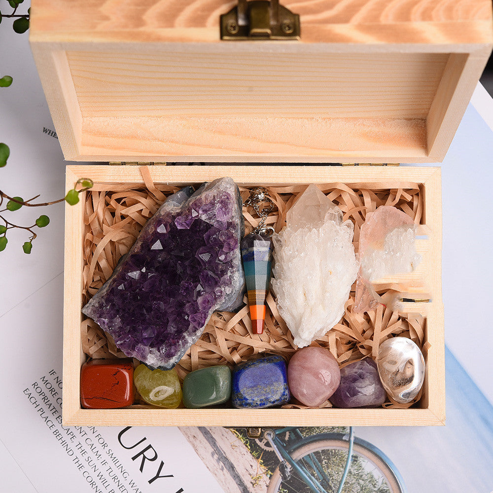 Flag Village Natural crystal quarry gift Box