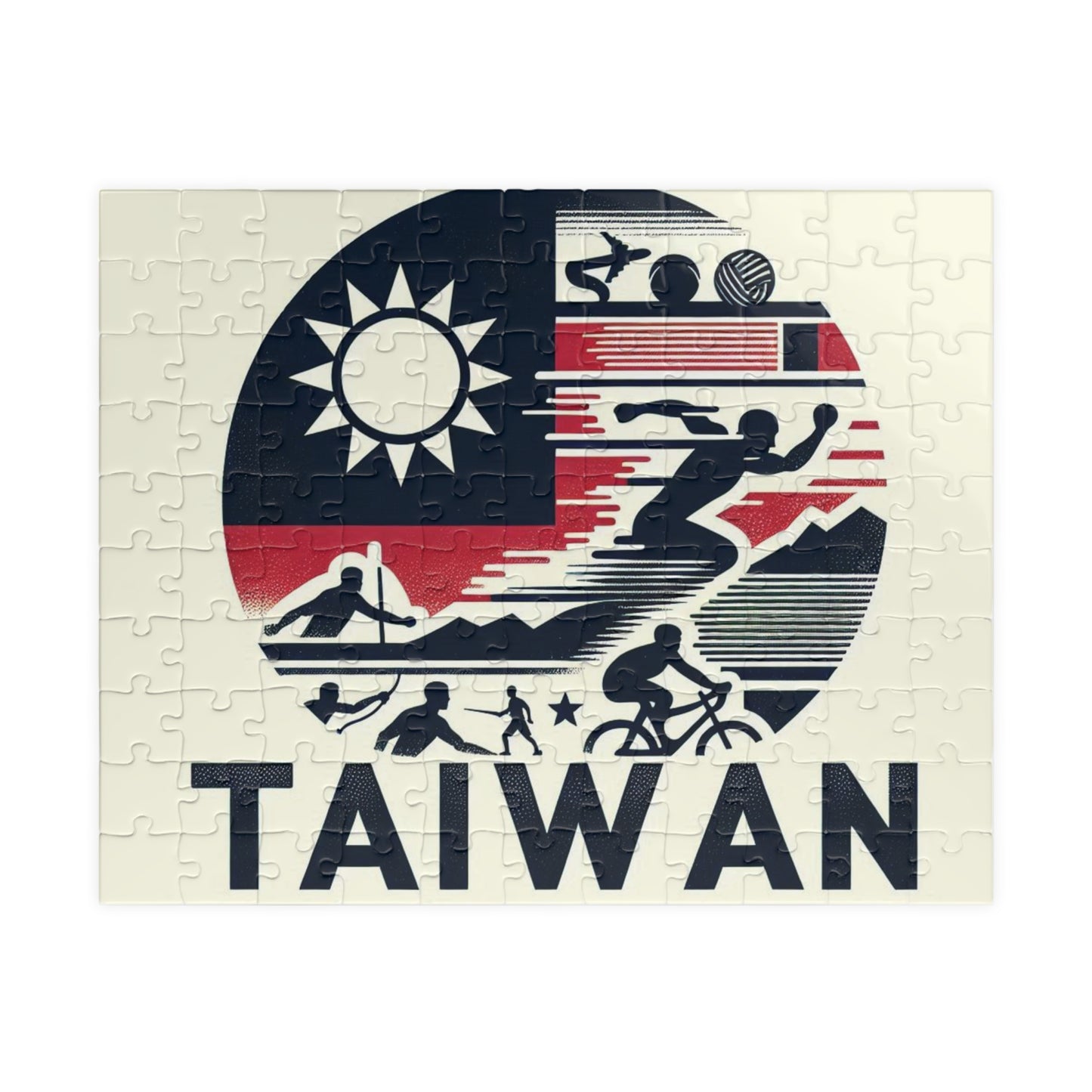 Flag Village Taiwan Sporting Flag Puzzle (110, 252, 520, 1014-piece) TWN0005