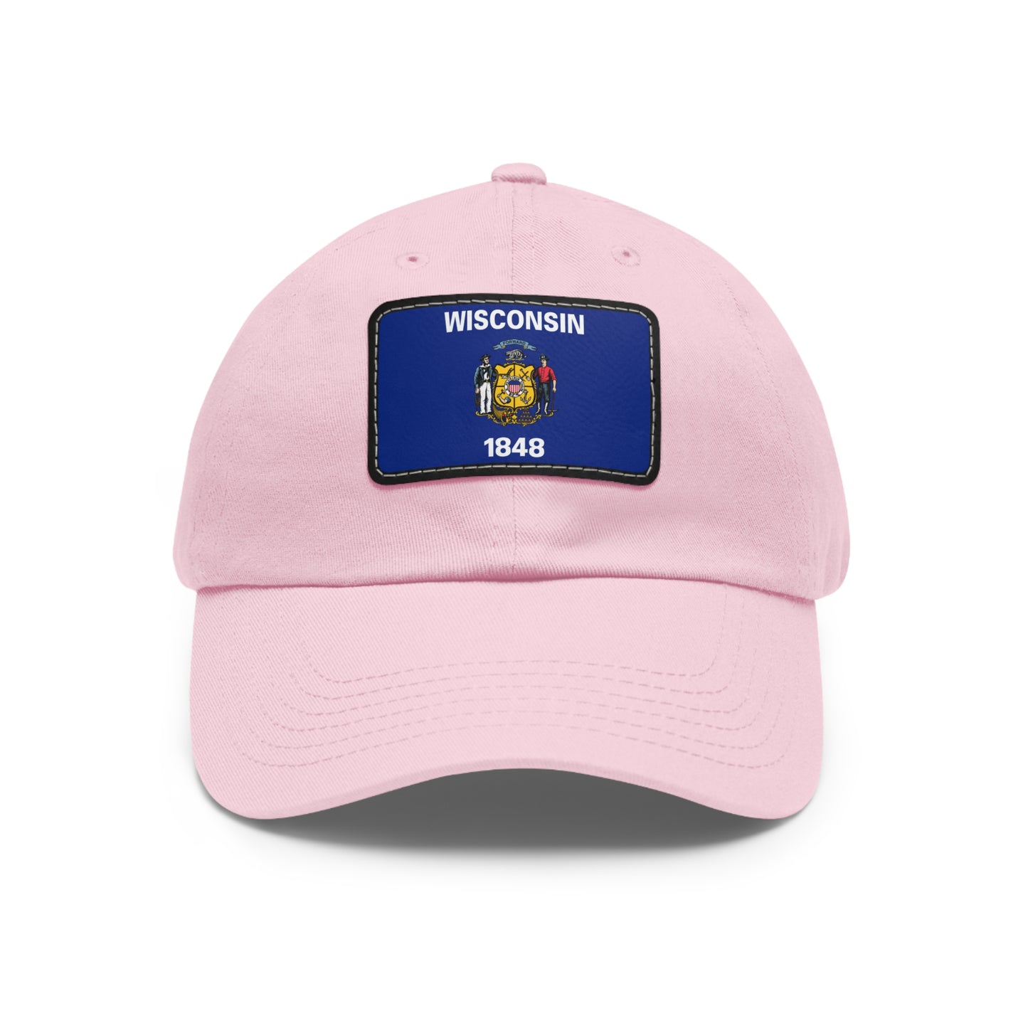 Flag Village USA Wisconsin State Flag Hat Cap with Leather Patch