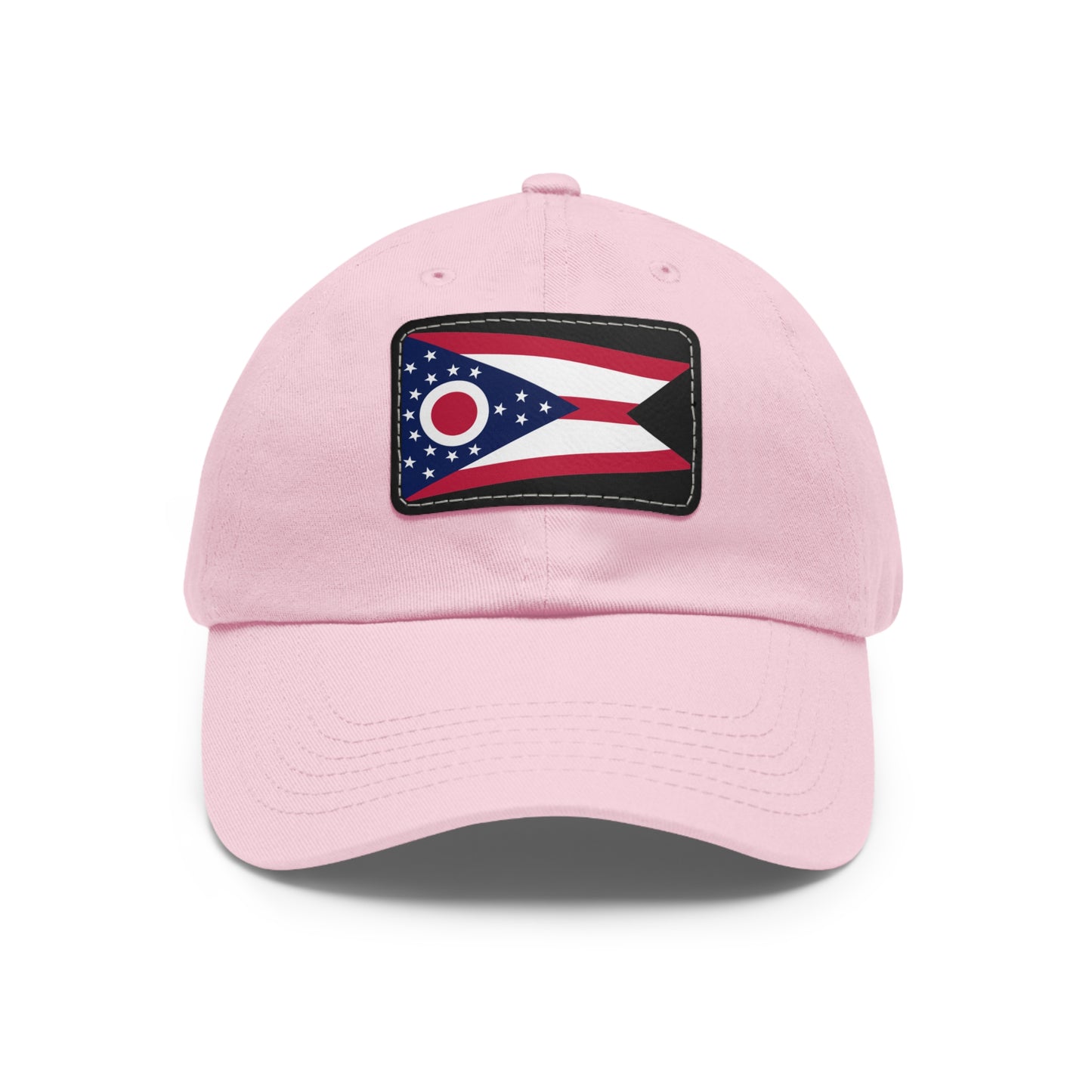 Flag Village USA Ohio State Flag Hat Cap with Leather Patch